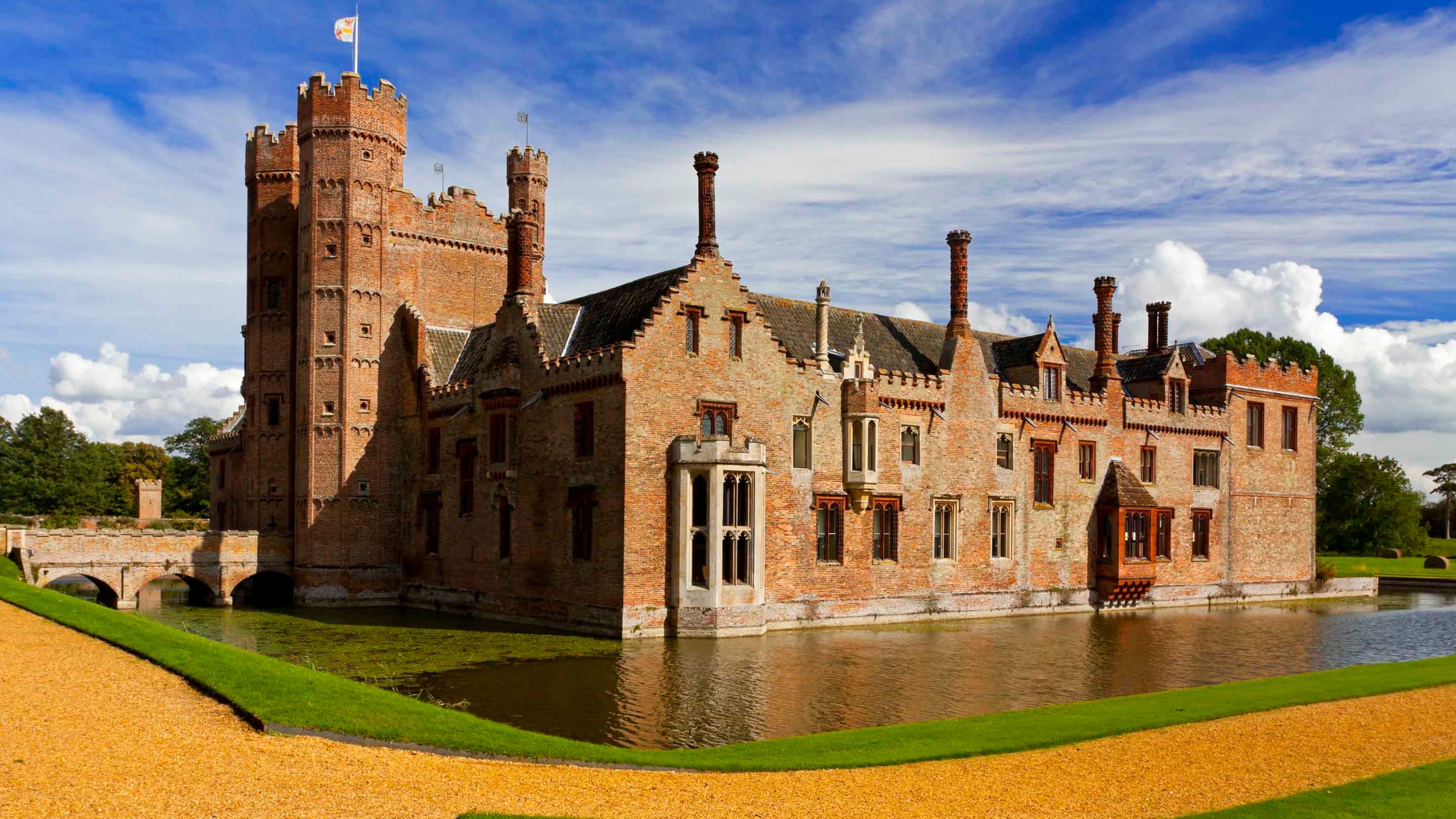 The north and west ranges at Oxburgh Estate, Norfolk.