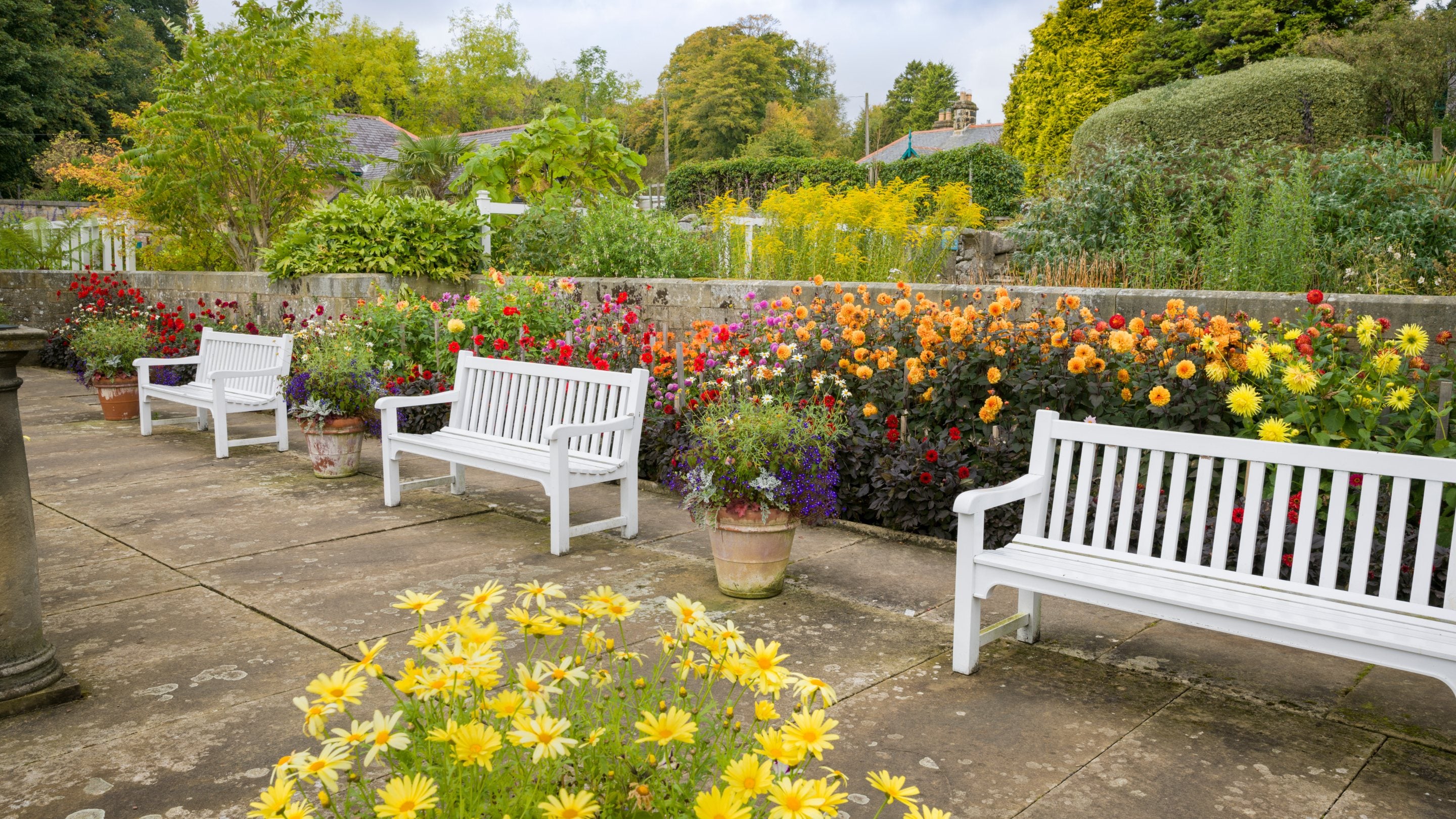 A view of the Formal Garden at Cragside, Northumberland
