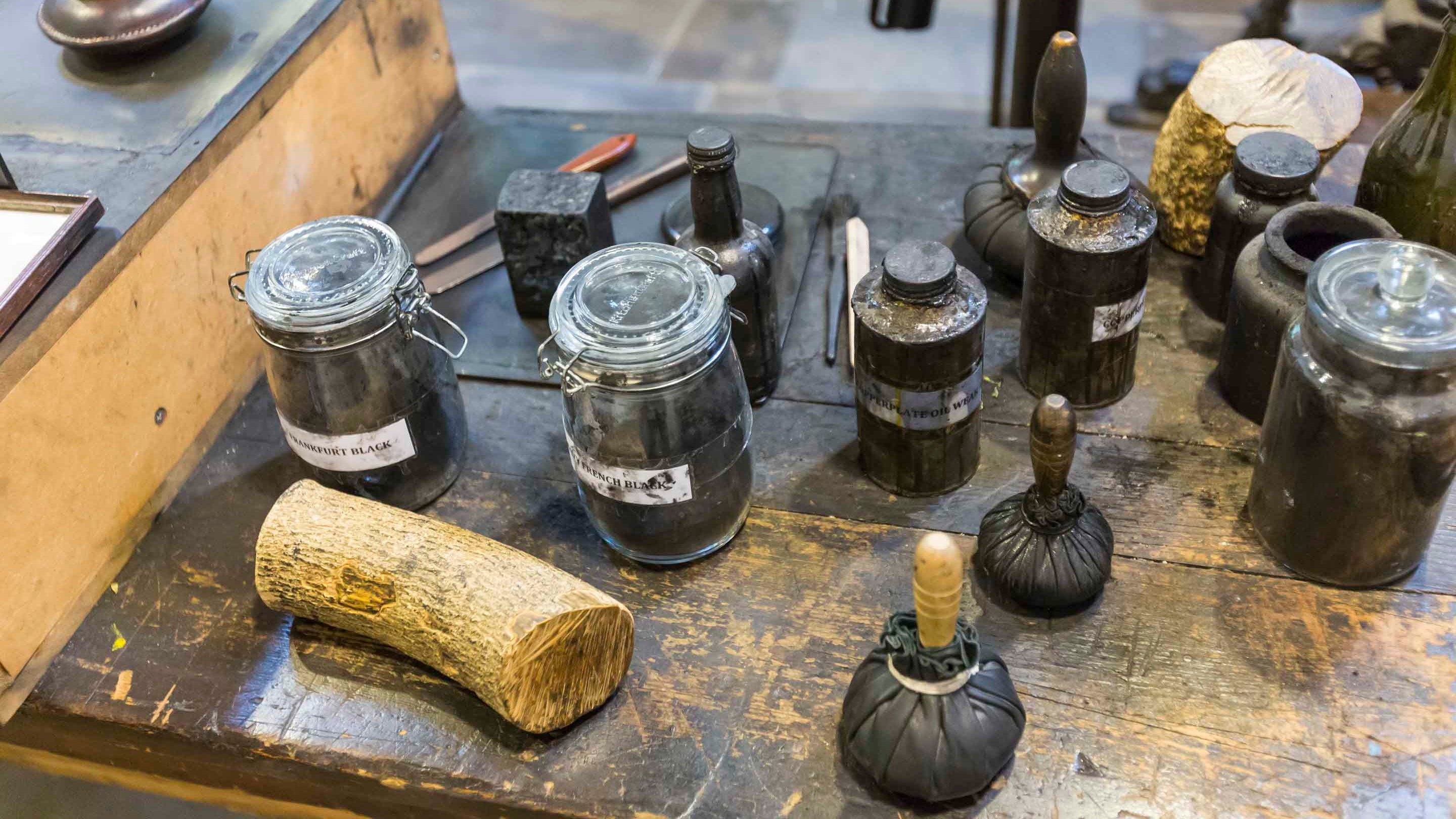 Collection of printing equippment in the Thomas Bewick's farmstead museum, Cherryburn, Northumberland