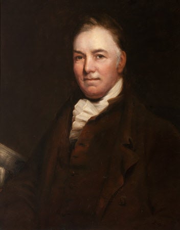 Oil painting on canvas of Thomas Bewick (1753-1828), by James Ramsay, circa 1820.