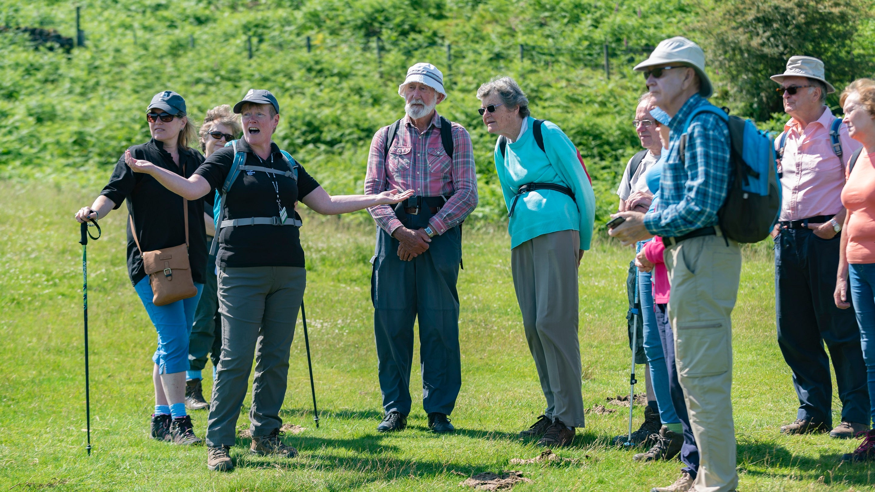 Visitors experiencing a guided walk