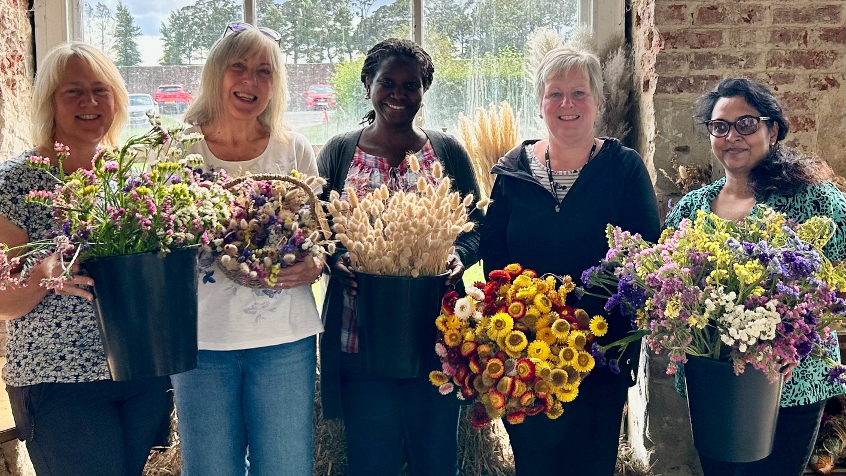Gardening volunteers at Seaton Delaval Hall Northumberland