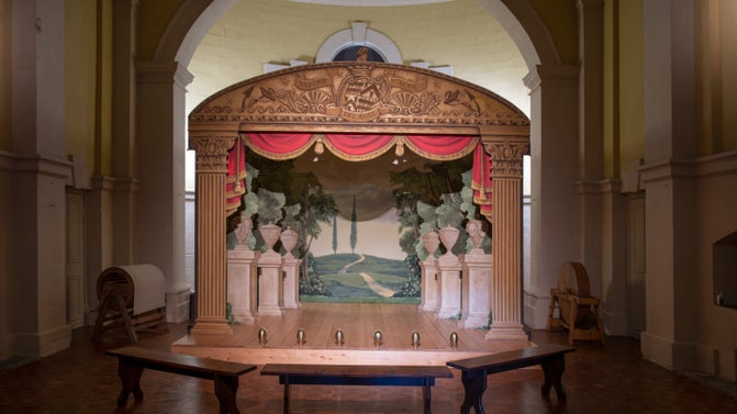 Seaton Delaval Hall's Baroque travelling theatre in the West Wing Kitchen