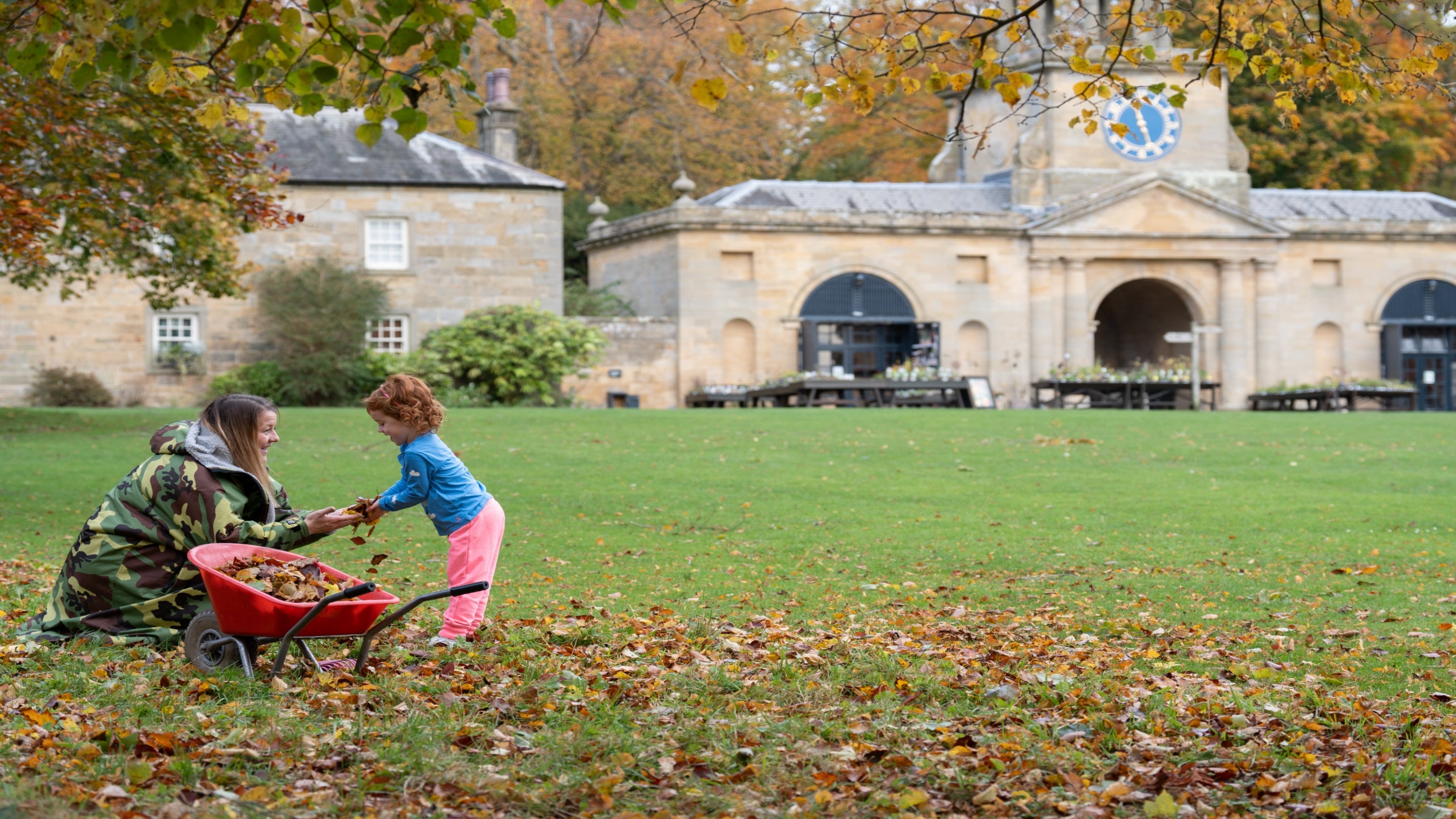 Family enjoying October half term fun at Wallington