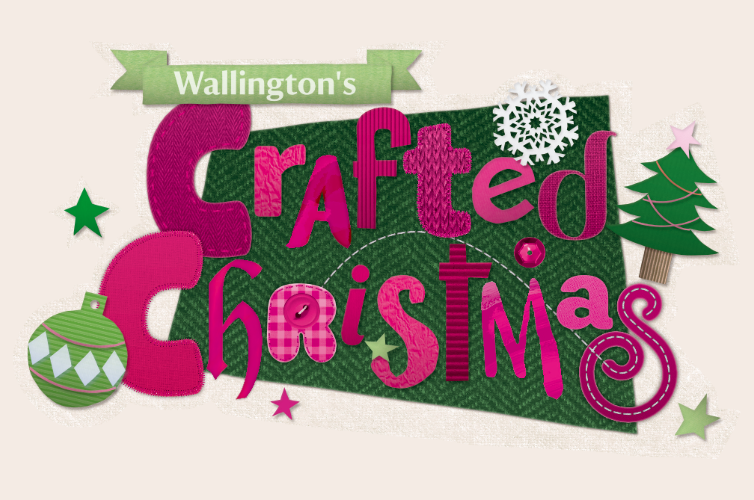 Text reading 'Wallington's Crafted Christmas'