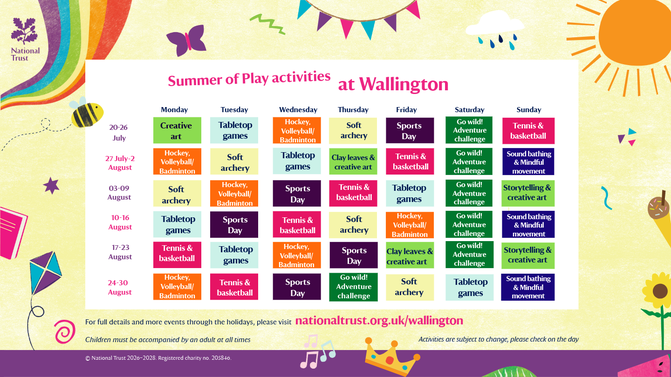 Summer of Play timetable