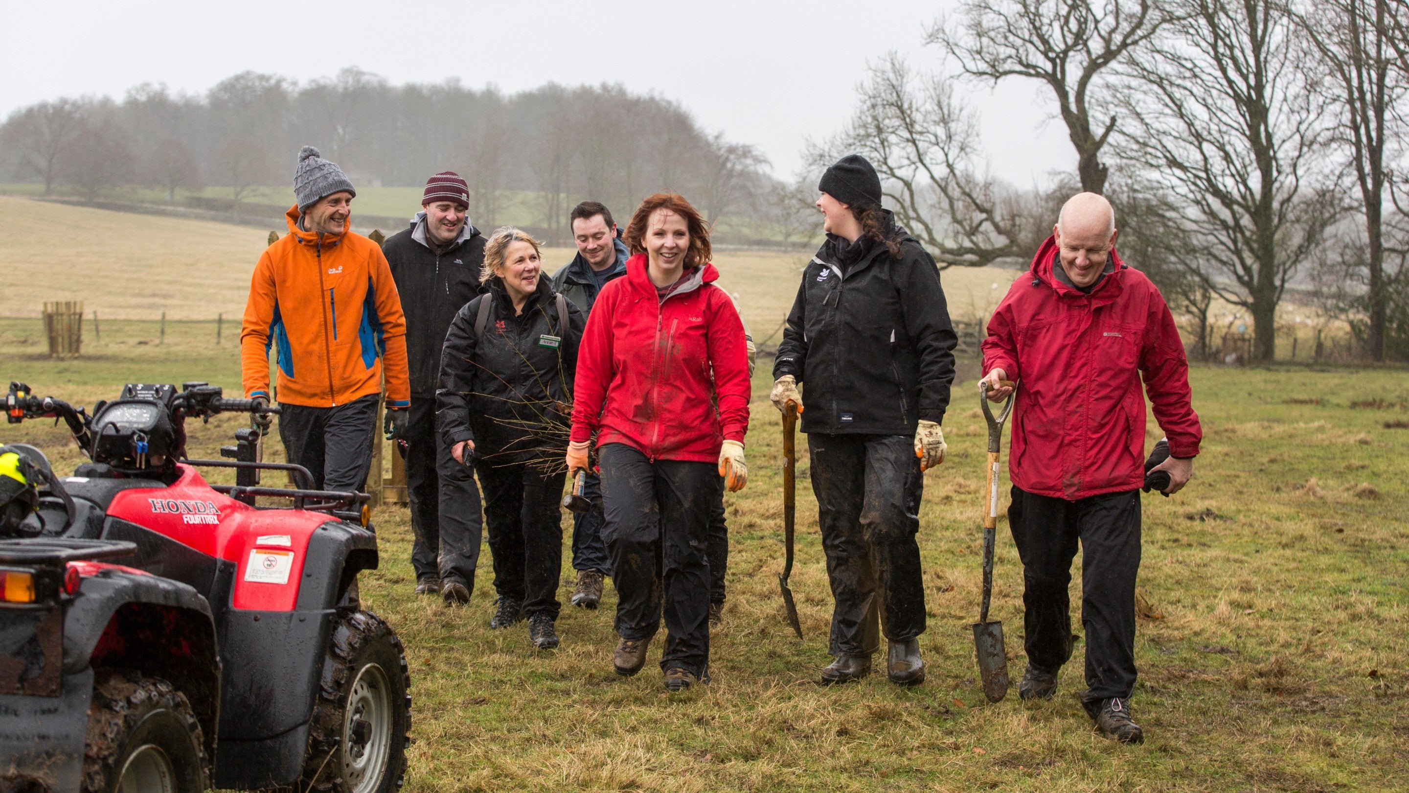 Tree planting on the estate at Wallington, Northumberland