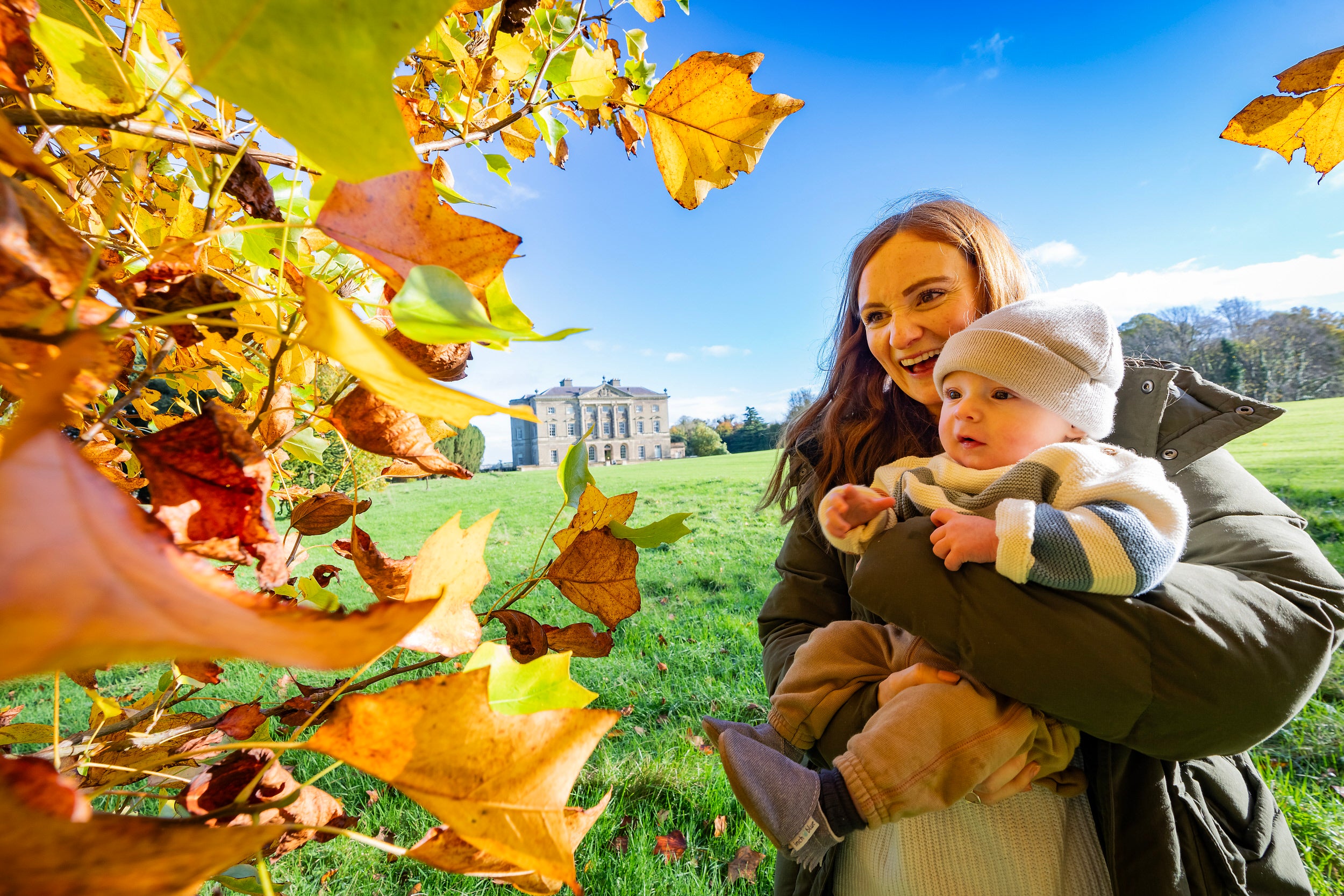 Family in Autumn at Castle Ward