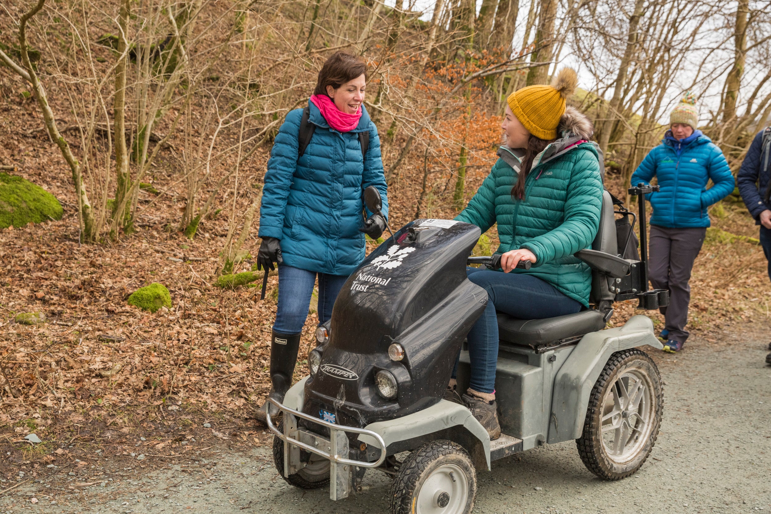 Visitors Exploring the trails on Mobility Scooter