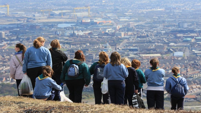 Group shot at Divis and the Black Mountain