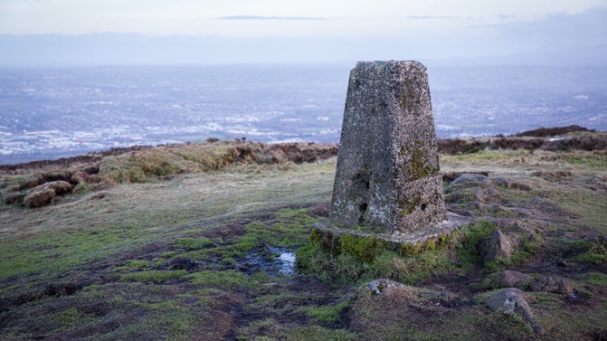 Trigonometry point, Divis and the Black Mountain, Northern Ireland