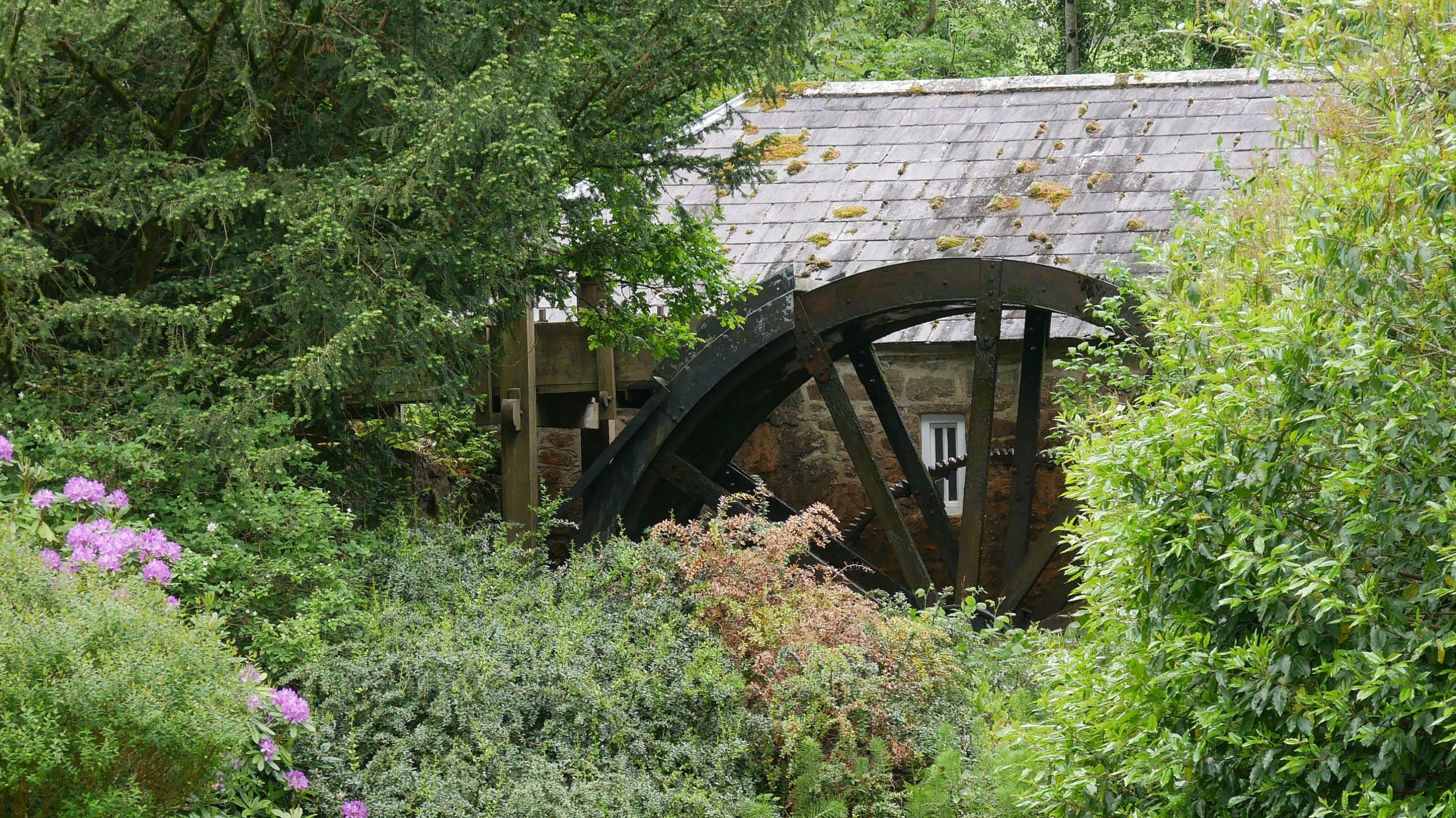 The sawmill and water wheel at Florence Court, County Fermanagh
