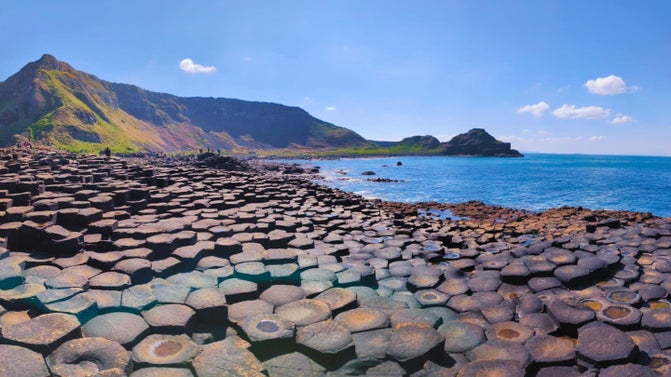 The Grand Causeway, Co. Antrim, Northern Ireland on a beautiful, sunny summer's day