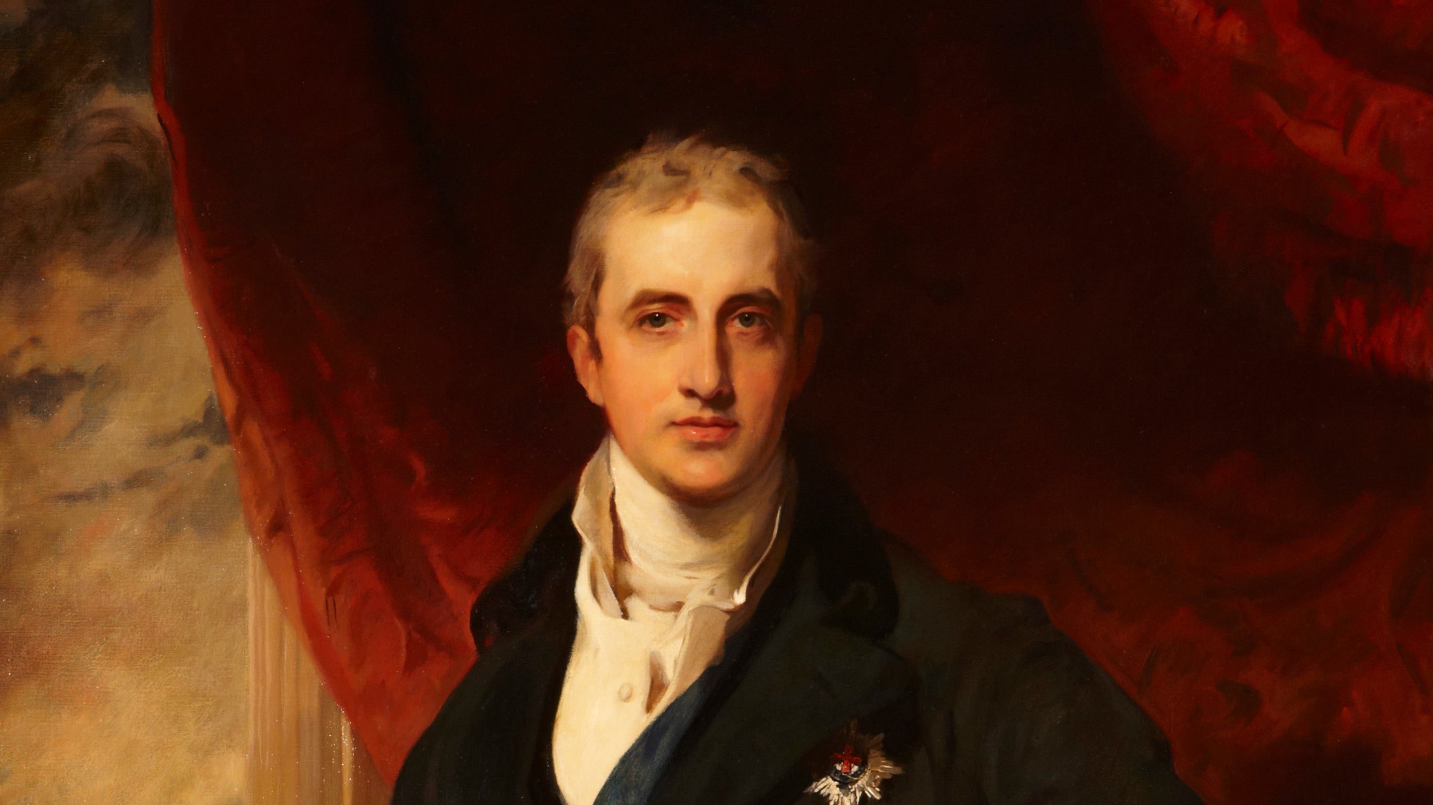 Oil Painting on canvas. Robert Stewart, Viscount Castlereagh, 2nd Marquess of Londonderry (1769-1822), British (English) School, after Sir Thomas Lawrence, PRA (Bristol 1769, London 1830), 20th century.