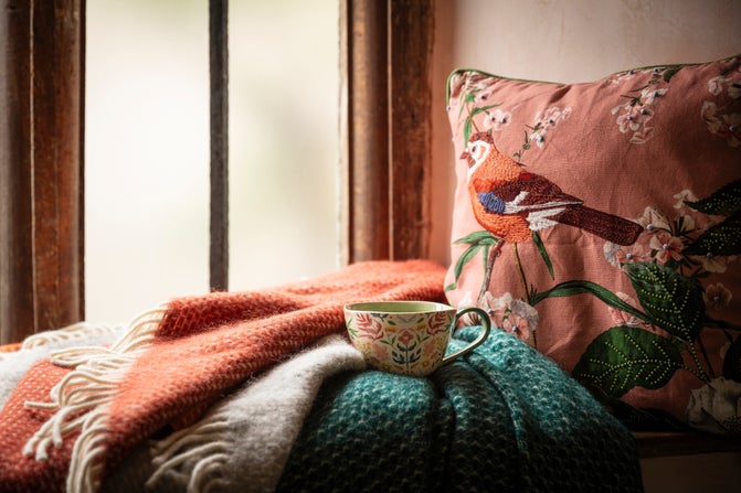 Blankets and pillows from the Autumn range