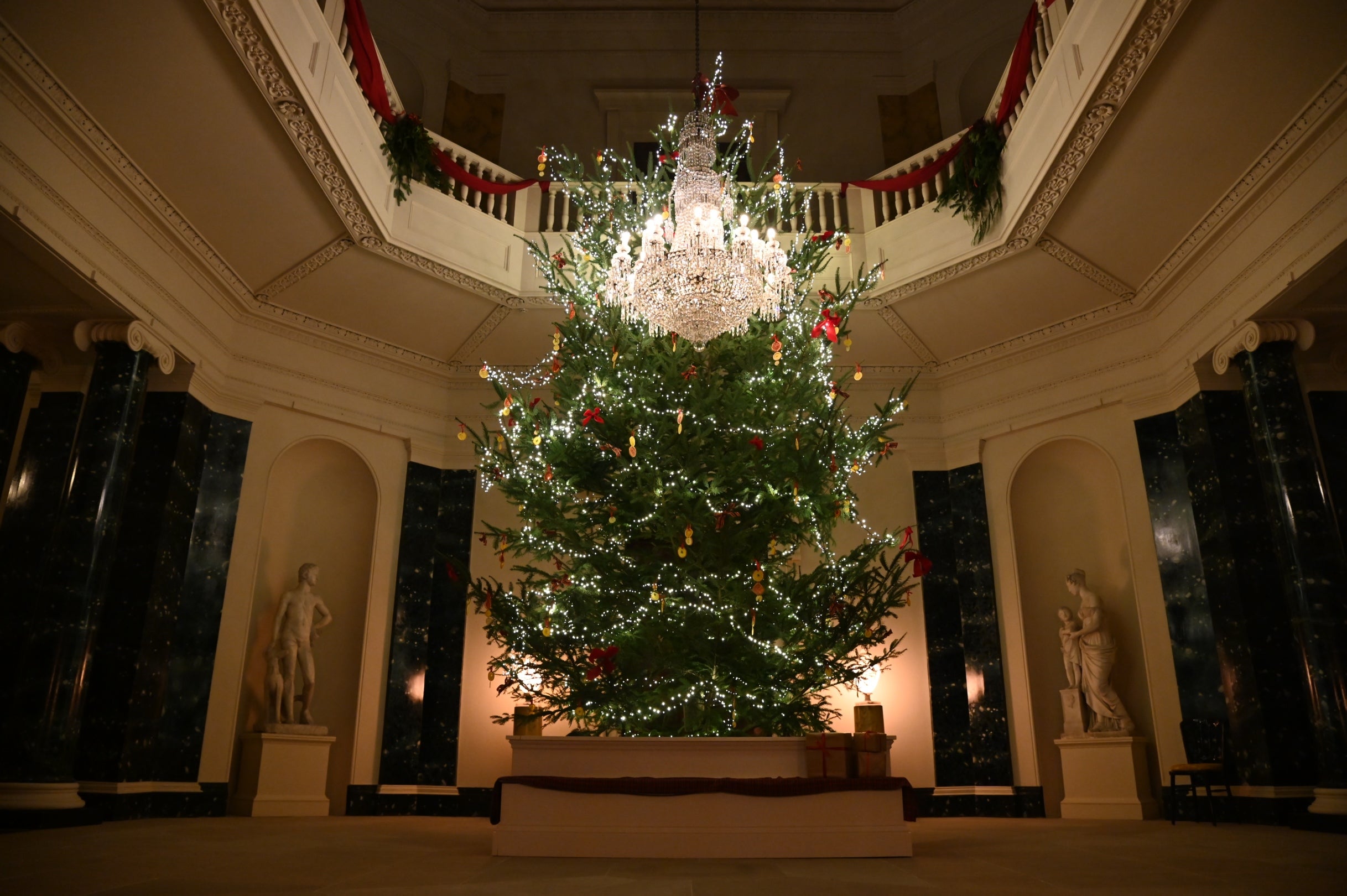 Christmas Tree in Central Hall, Mount Stewart