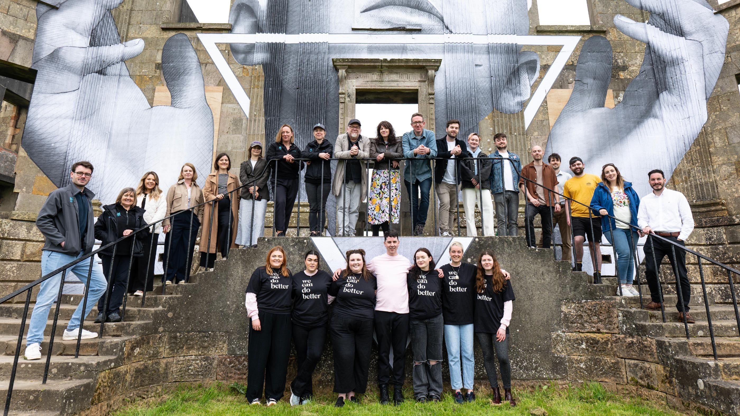 An image of the many people involved in the project.