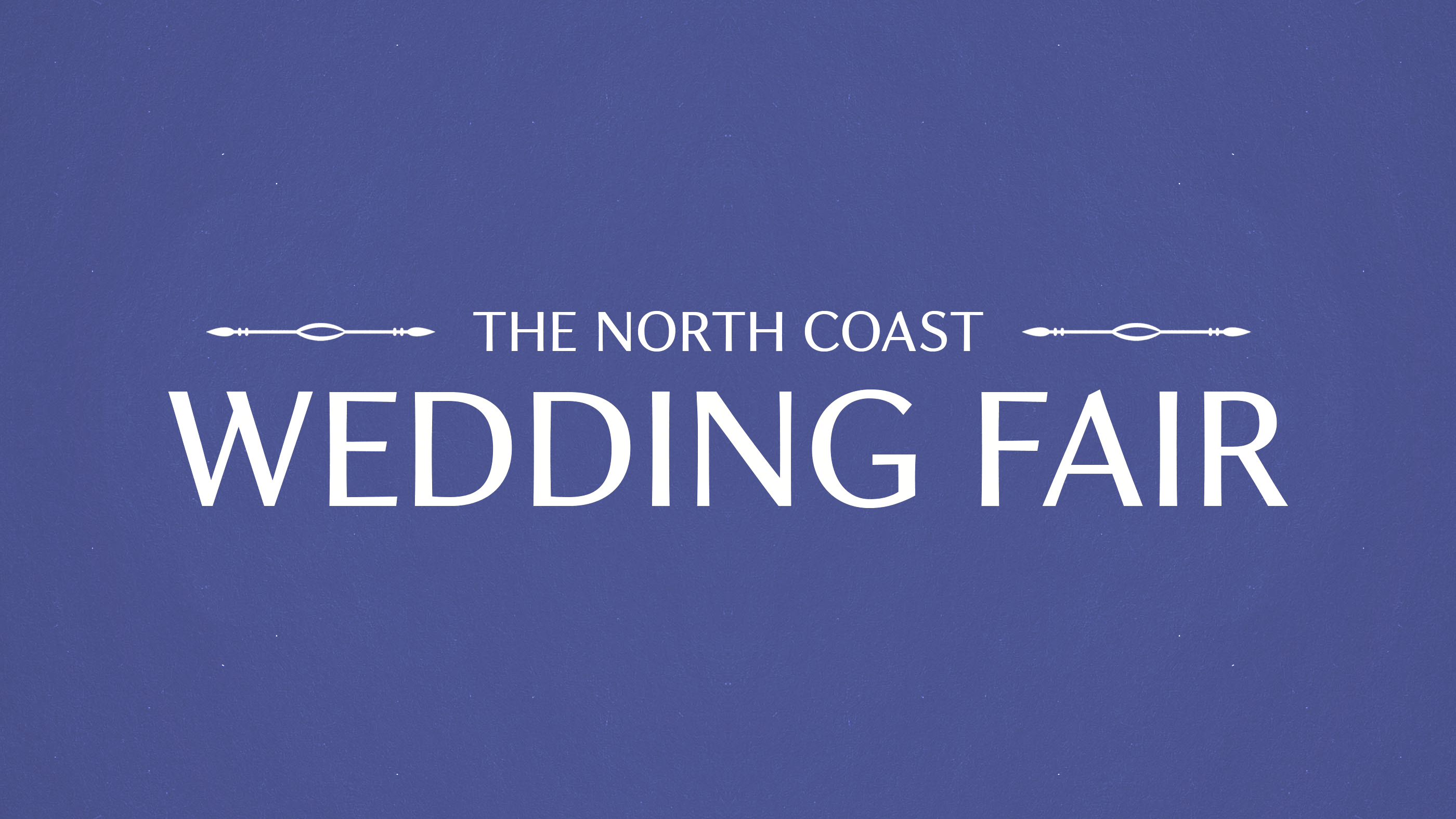 The 'North Coast Wedding Fair' logo on a blue background.