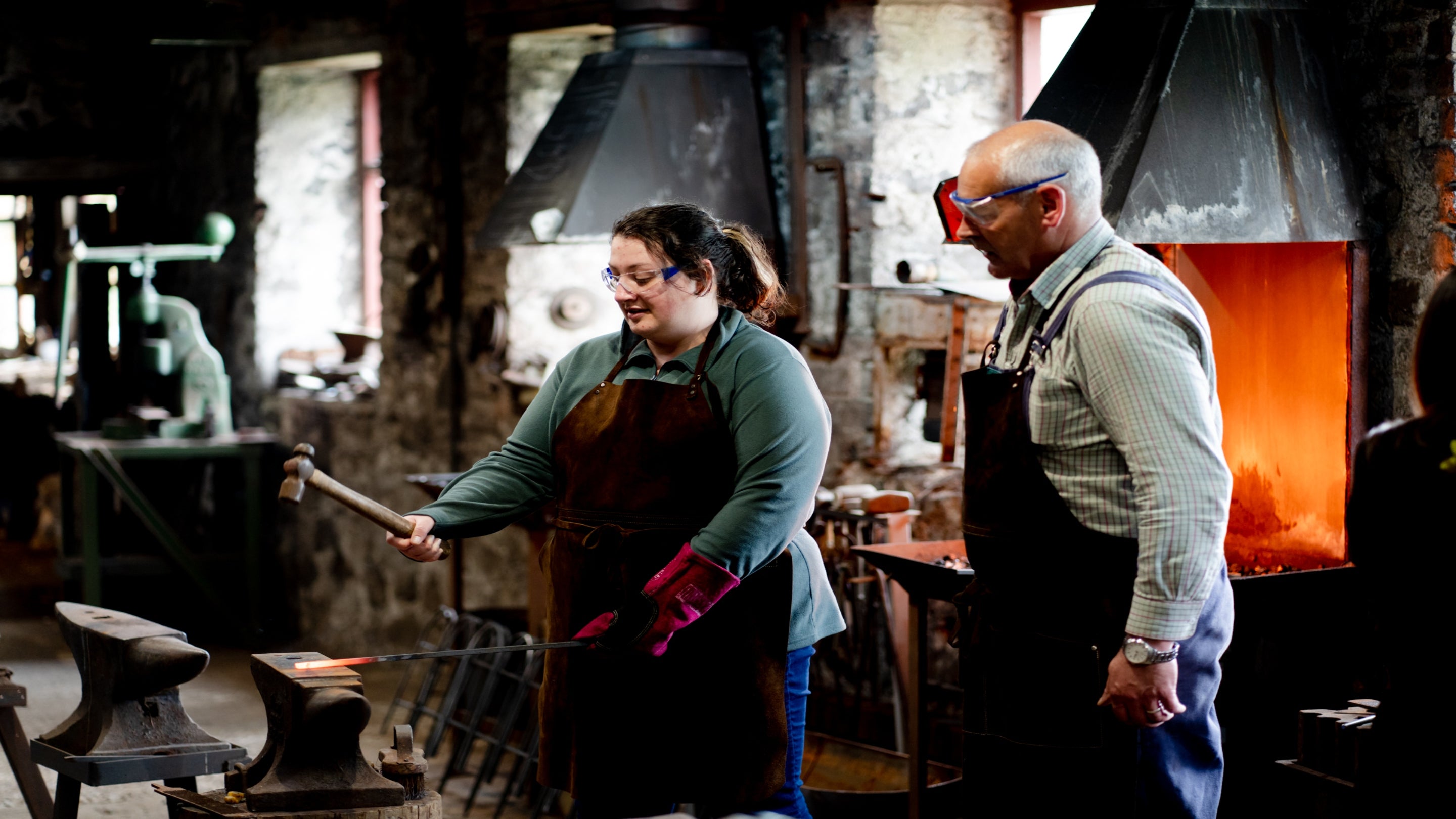 Blacksmith class at Patterson's Spade Mill