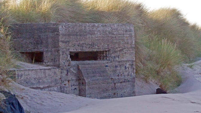Second World War sentry pillbox at Barmouth, Portstewart Strand, Co Londonderry