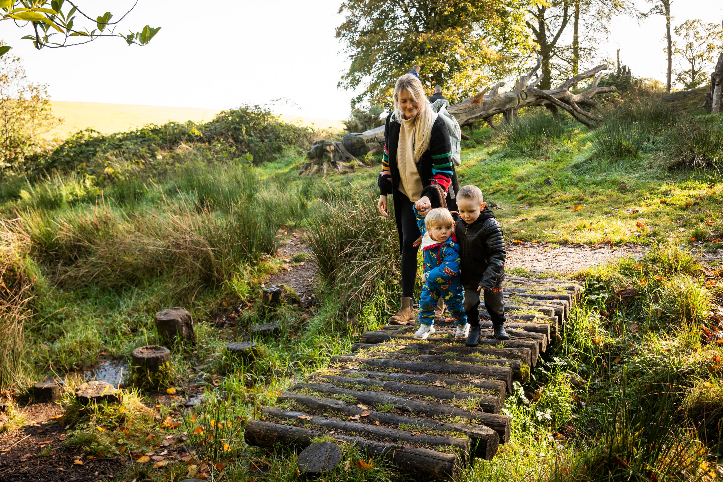 Family enjoying walk at Rowallane Garden