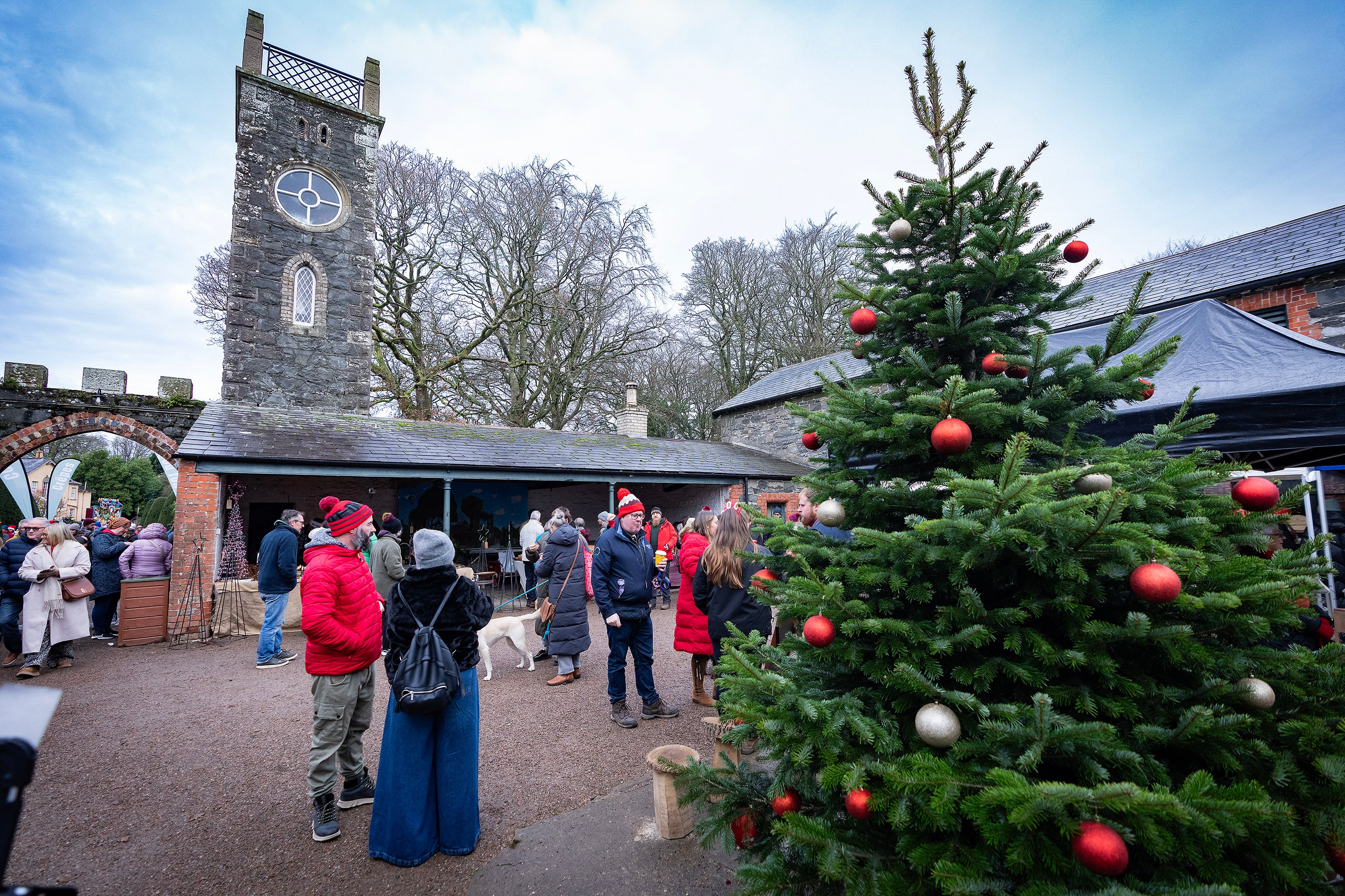 The stableyard at Yuletide Market at Rowallane Garden