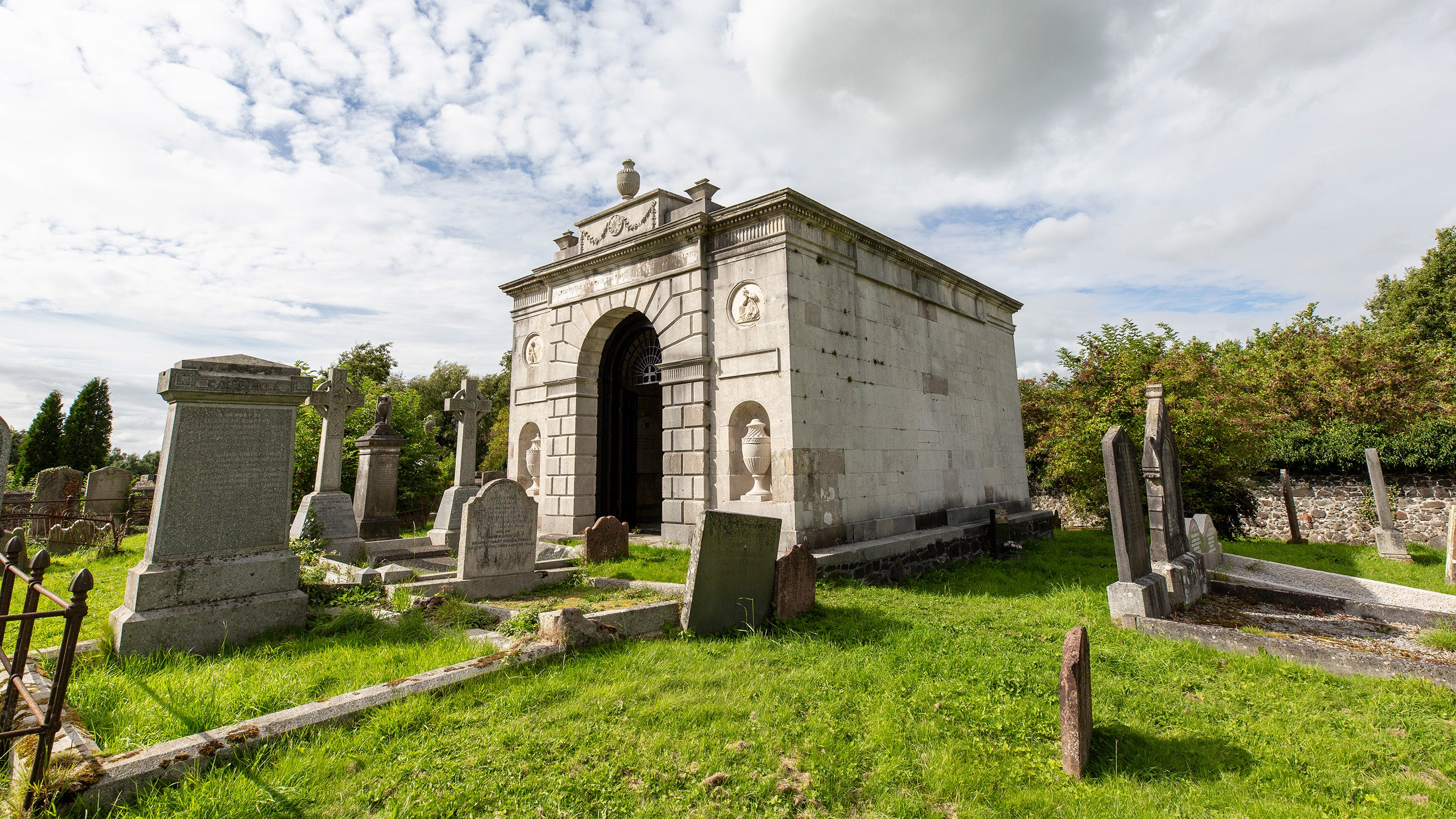 Templetown Mausoleum, Northern Ireland. The finest example in Ireland of Robert Adam's neoclassical architecture. Built in 1789 for the Rt. Hon. Arthur Upton and is situated in the grounds of Castle Upton.