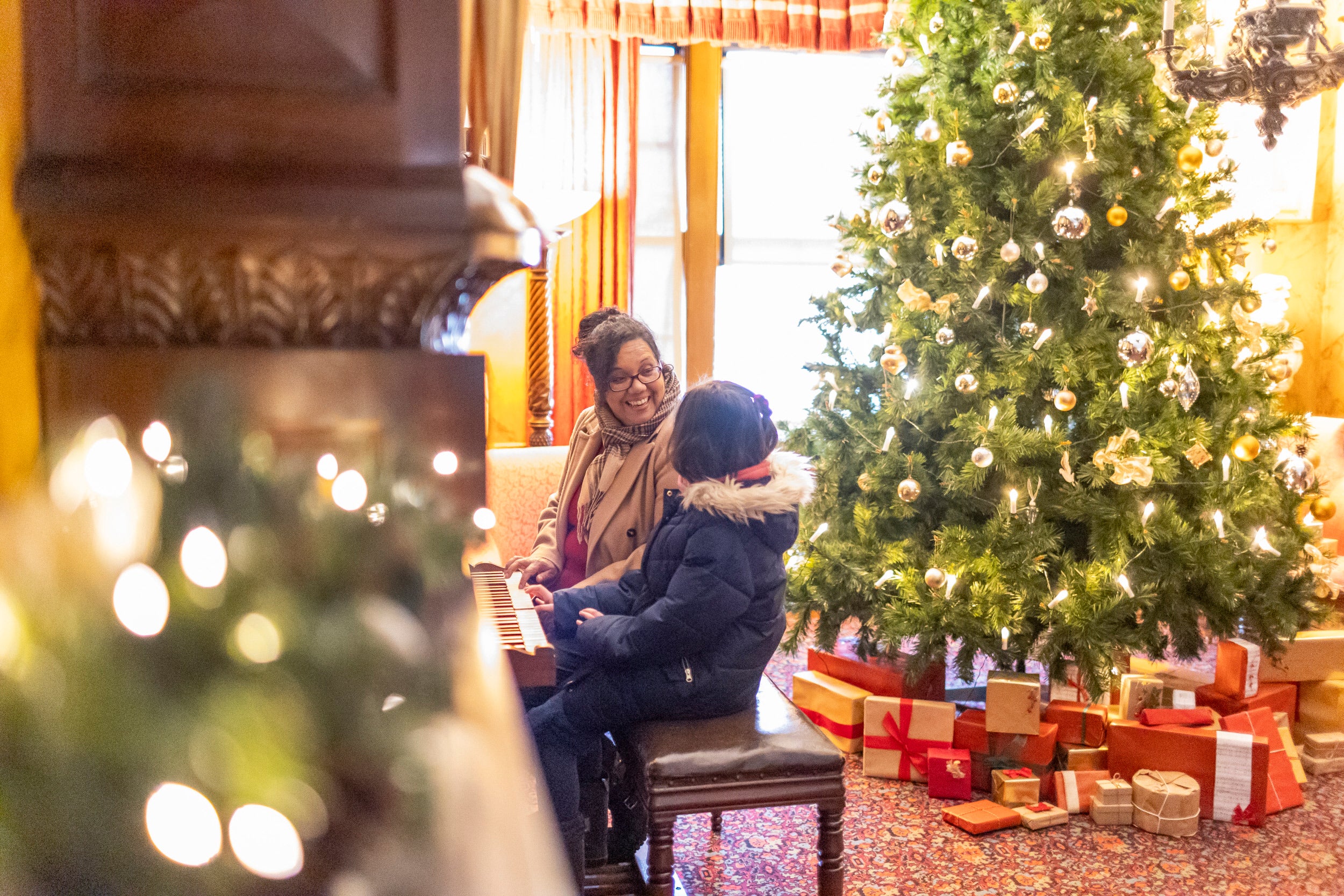 House at Christmas at the Argory, County Armagh