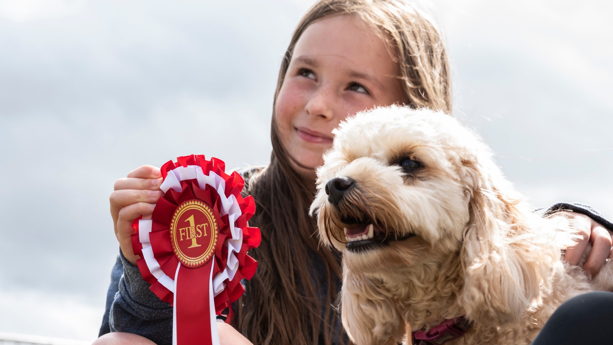 Celebrating a win at the dog show