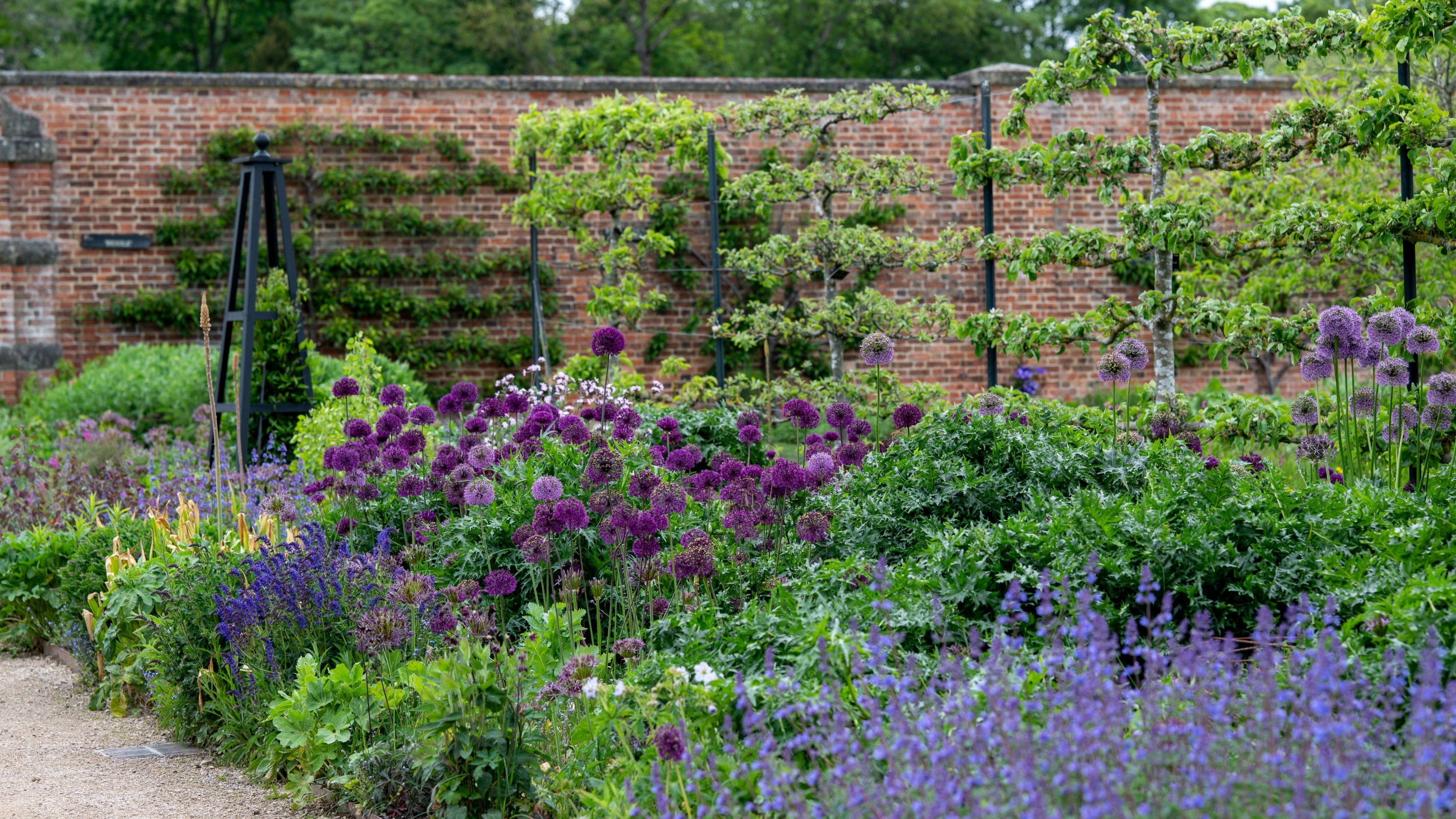 View across the walled kitchen garden