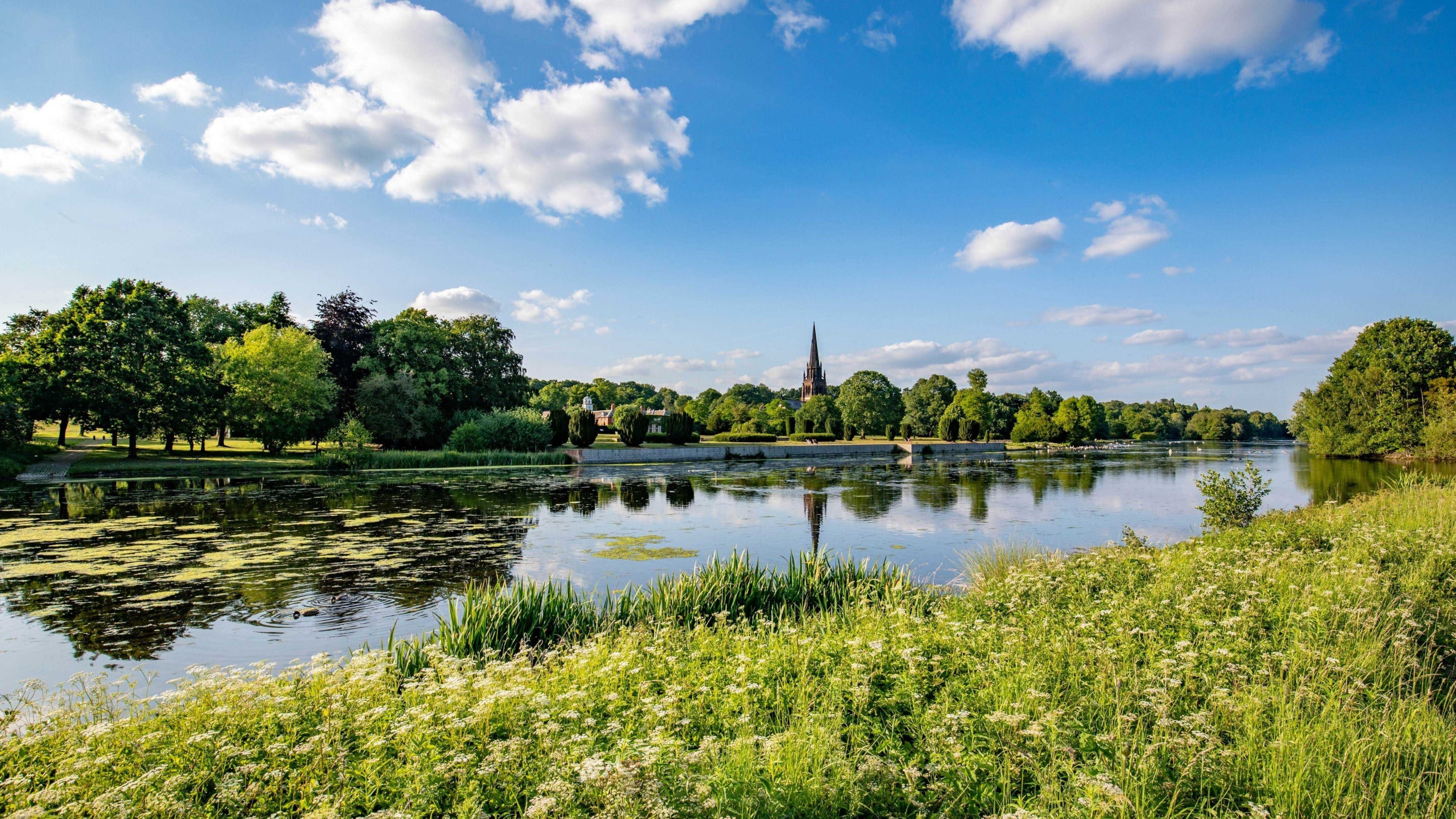 View across the lake