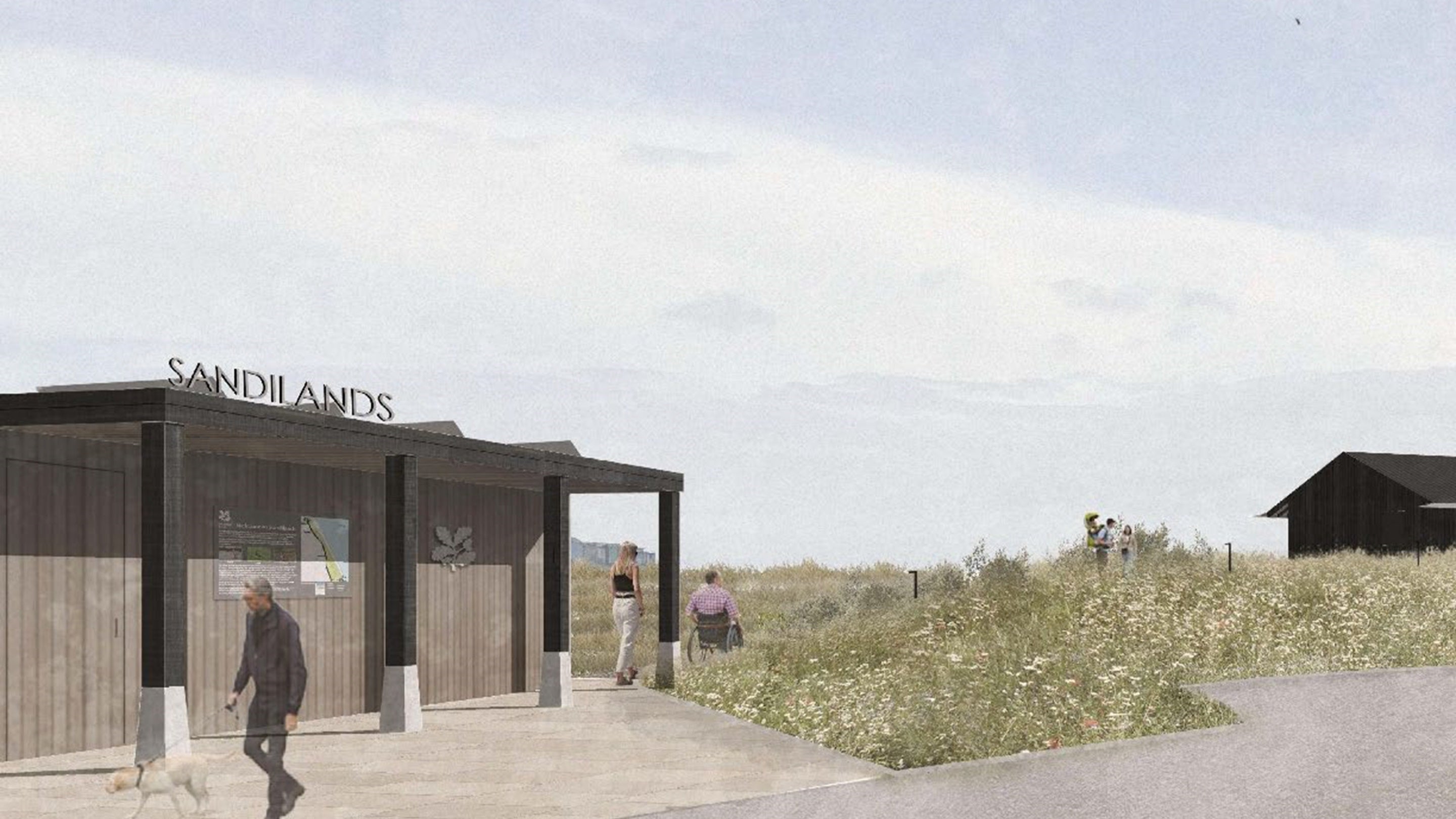 An artists impression of the new toilet block at Sandilands