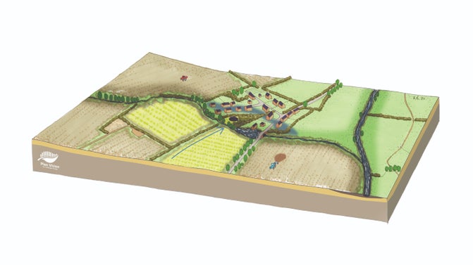 Artistic impression of current wetland and river habitats at Buscot and Coleshill estate
