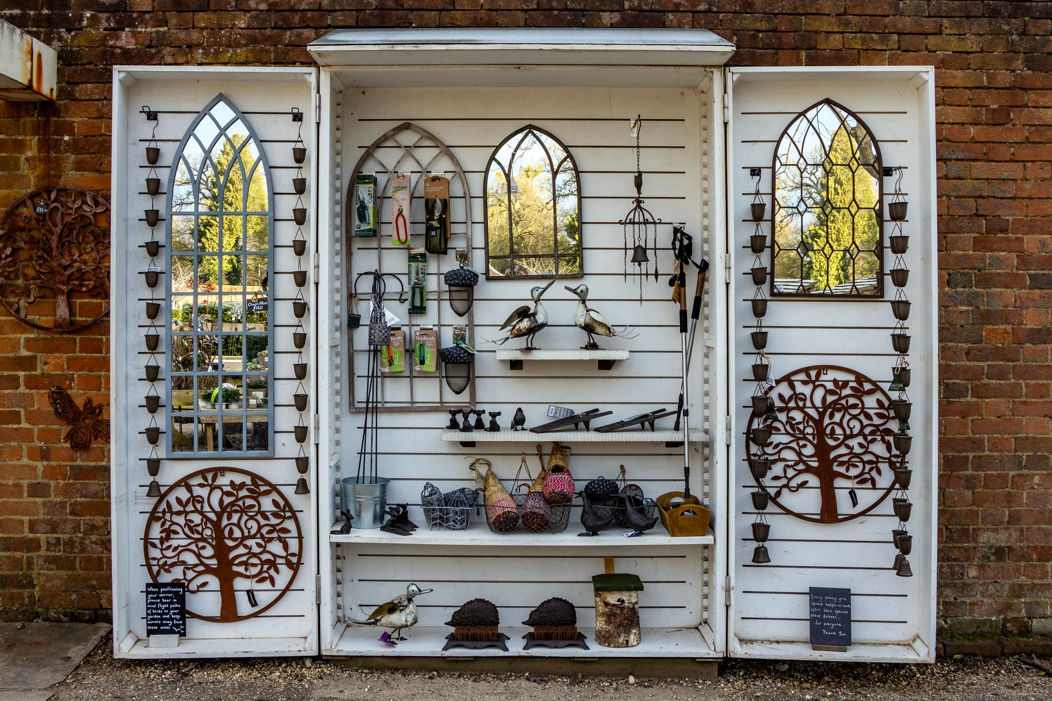 Retail Display outside the retail shop at Cliveden, Buckinghamshire.