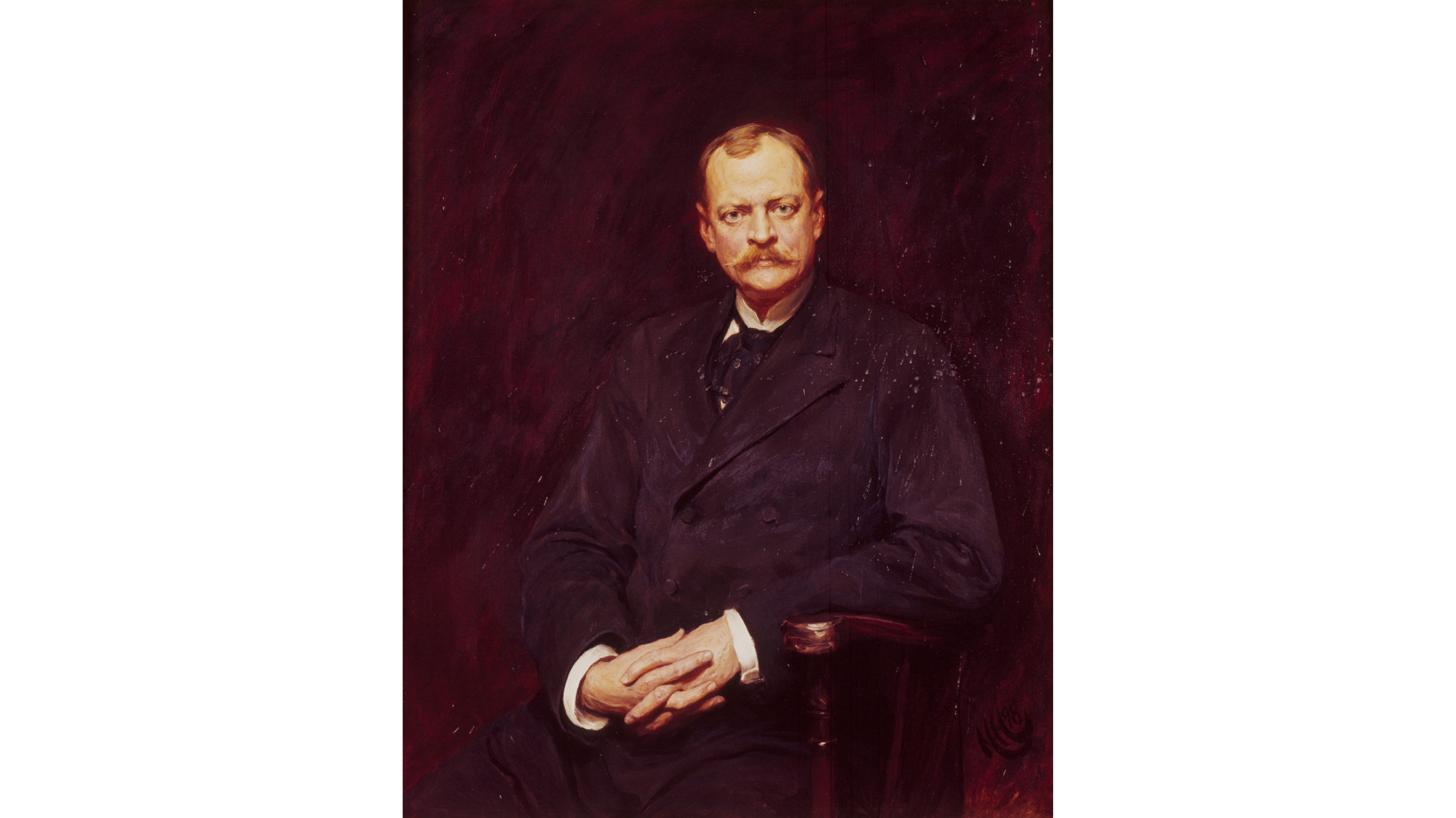 PORTRAIT OF WILLIAM WALDORF ASTOR by Sir Hubert von Herkomer at Cliveden, Buckinghamshire