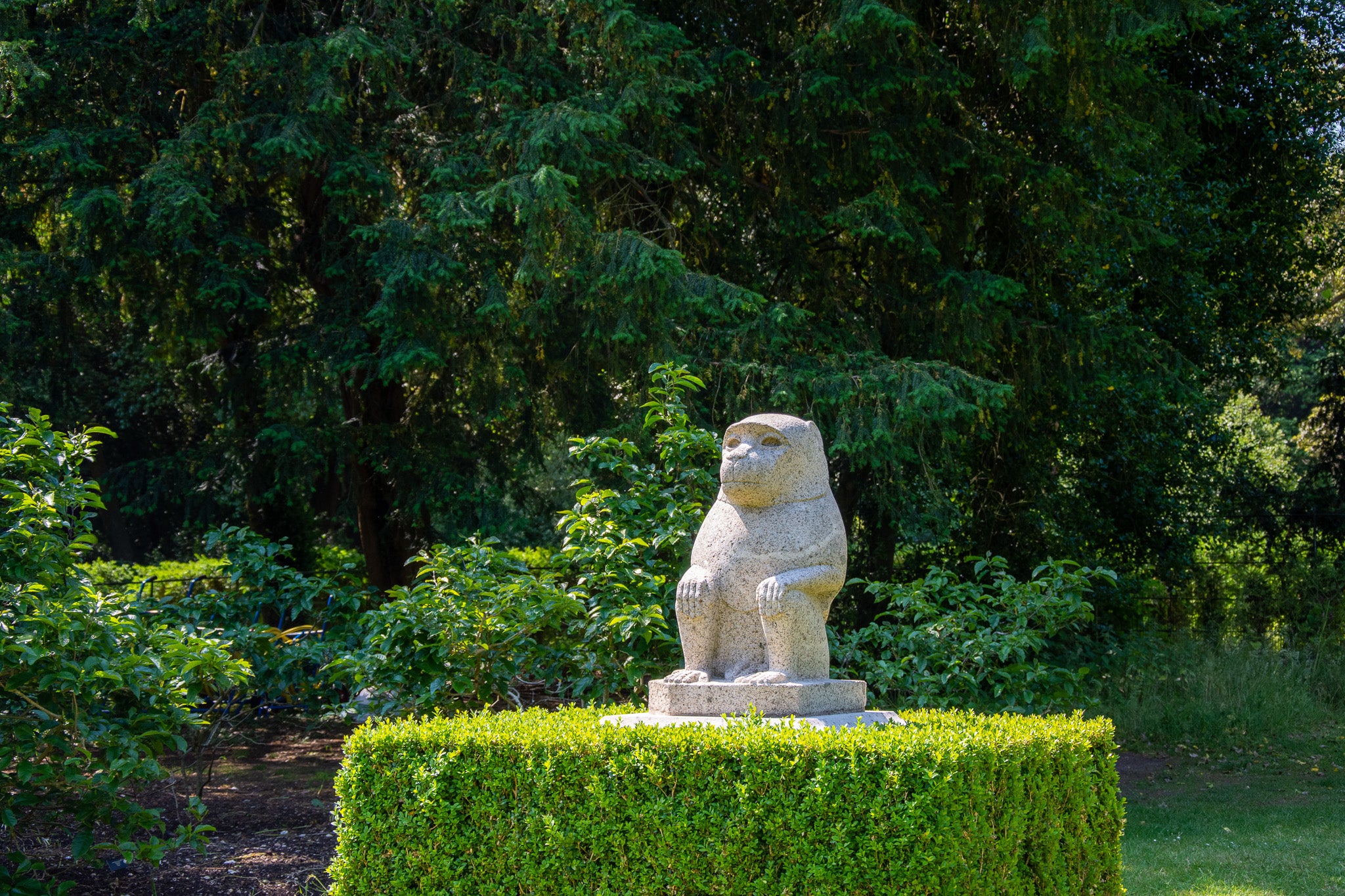 The Cliveden Baboons in the Long Garden at Cliveden, Buckinghamshire.