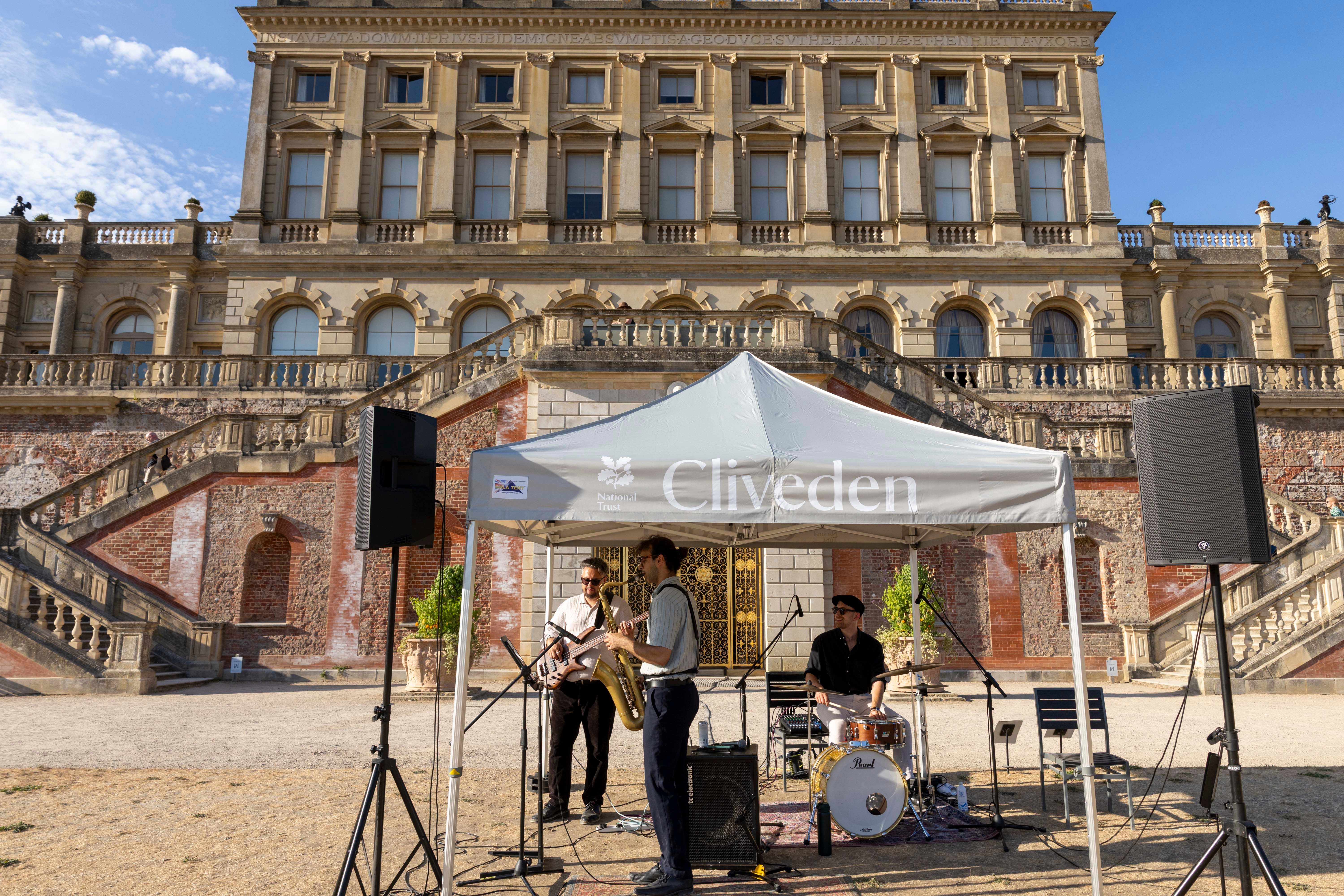 Live music on the Parterre in summer at Cliveden