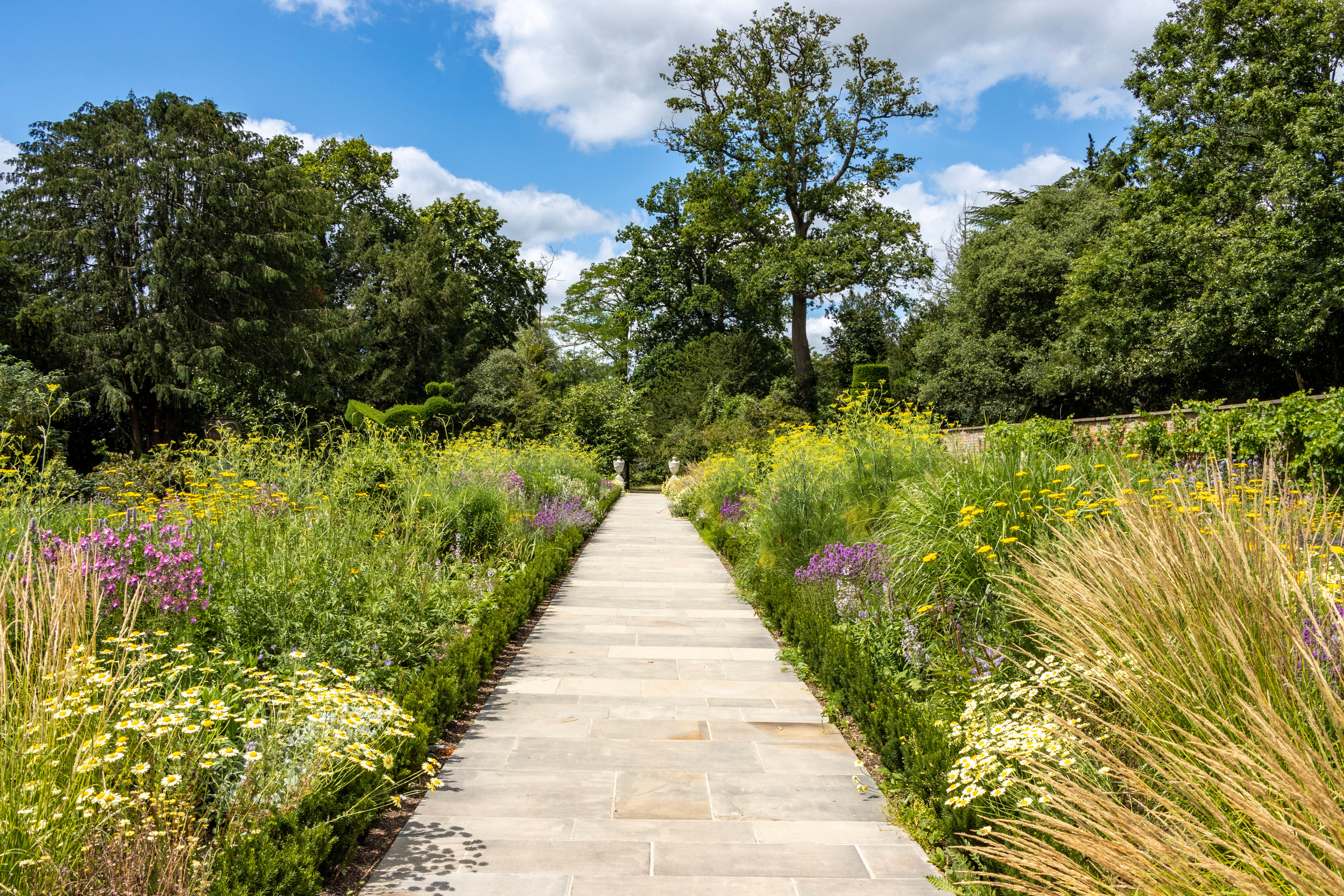 The Long Garden in the summer at Cliveden