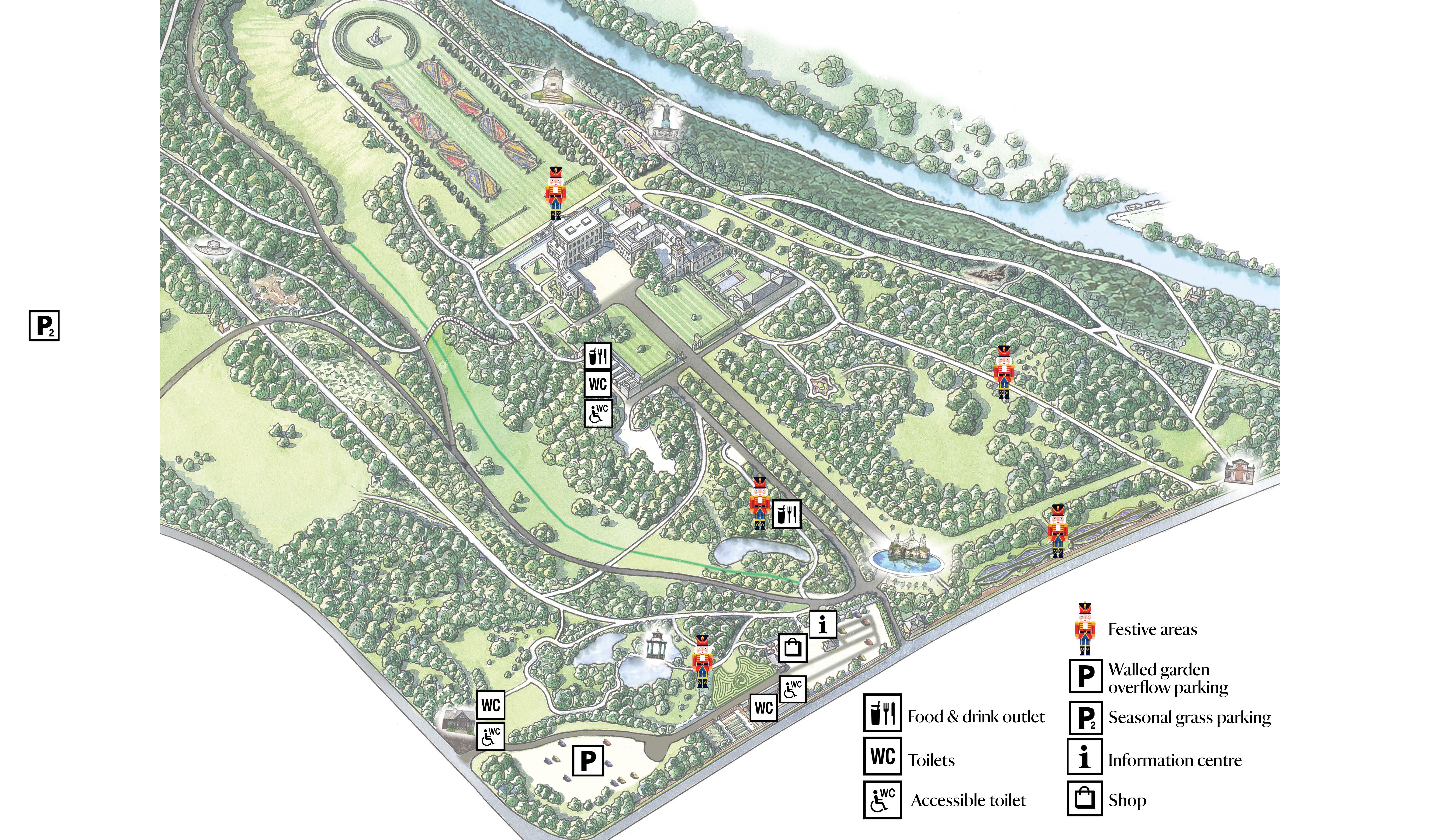 Cliveden estate map for Christmas 2025