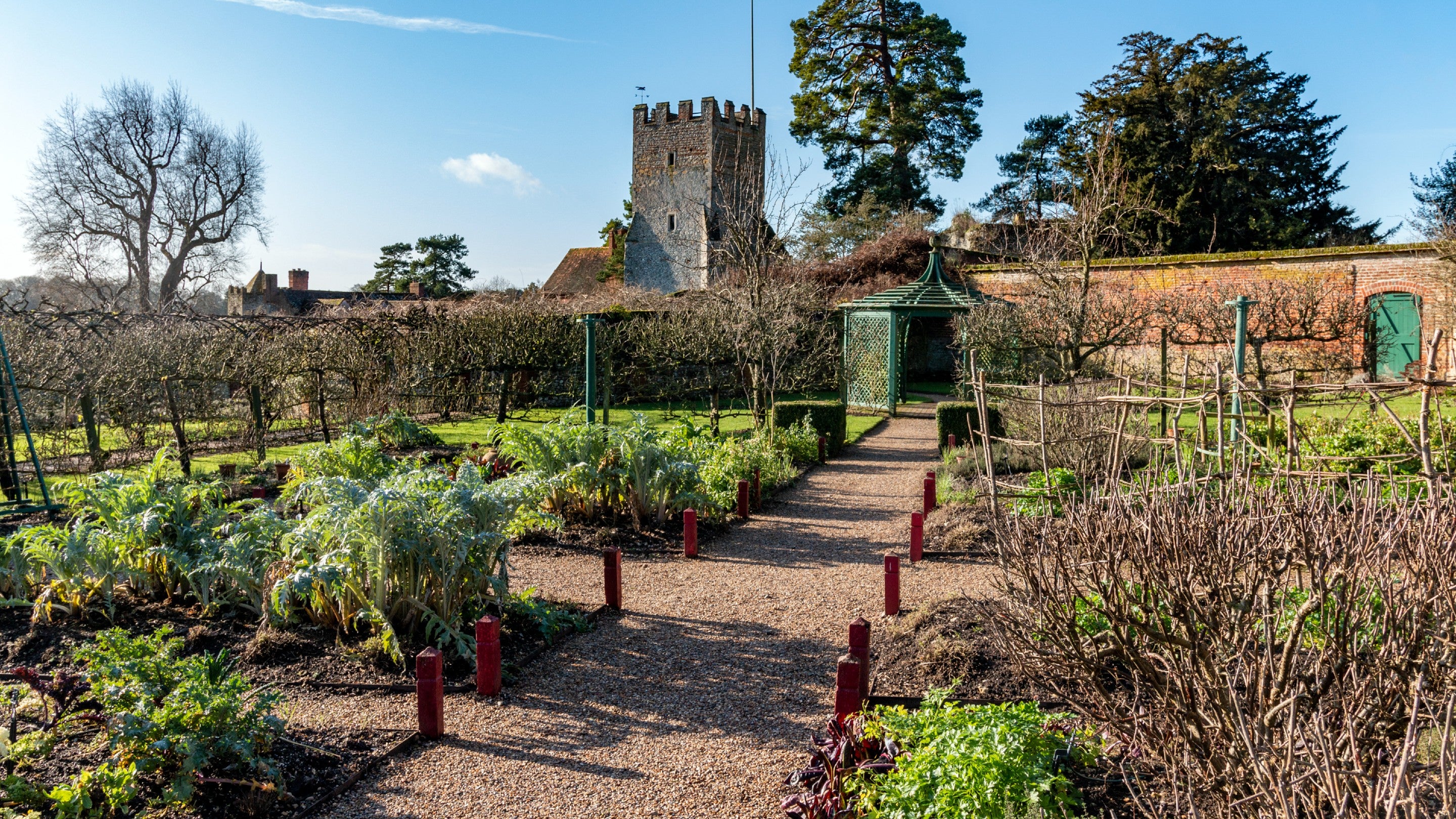 The kitchen garden at Greys Court, Oxfordshire
