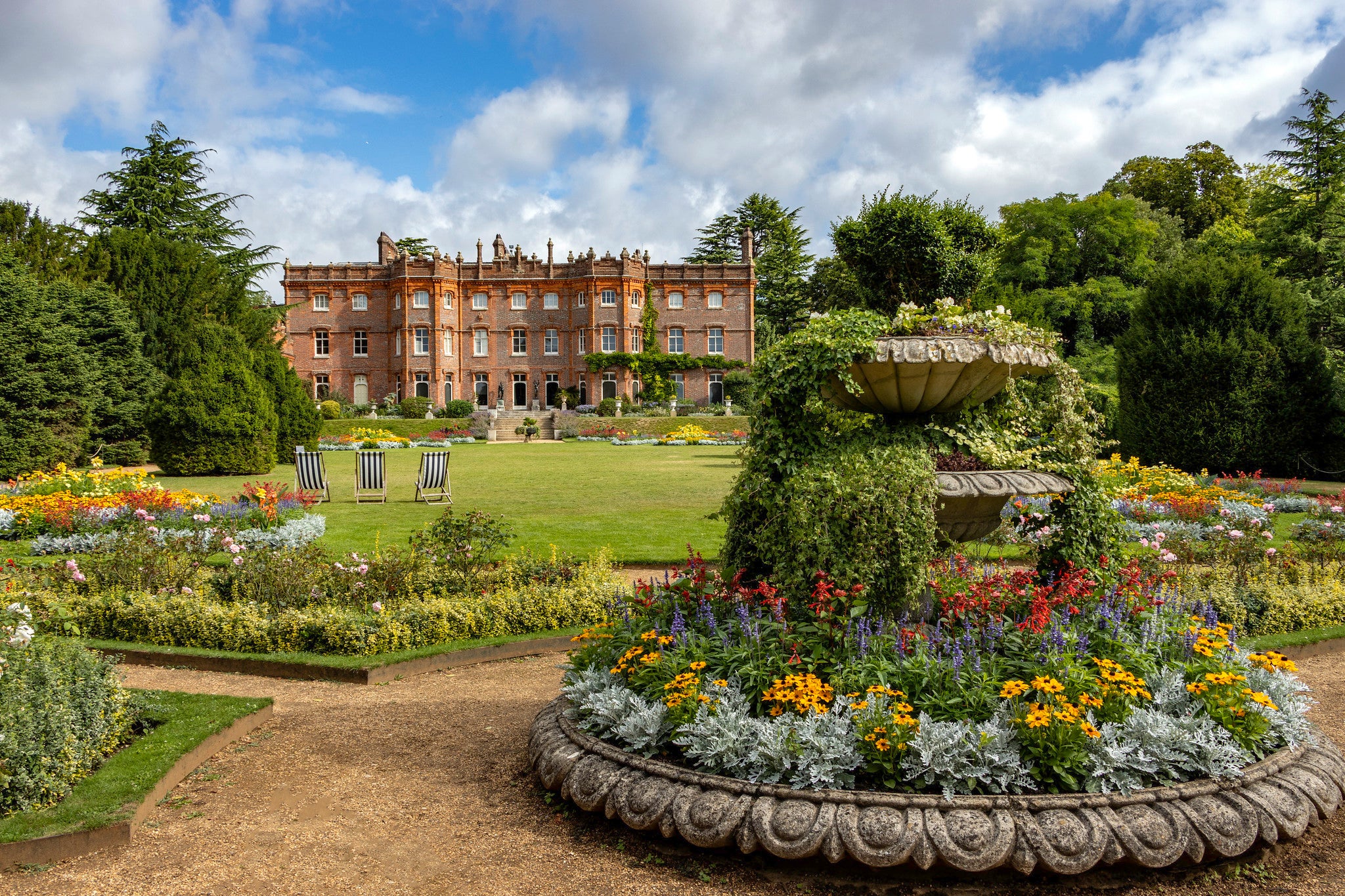 The parterre at Hughenden, Buckinghamshire