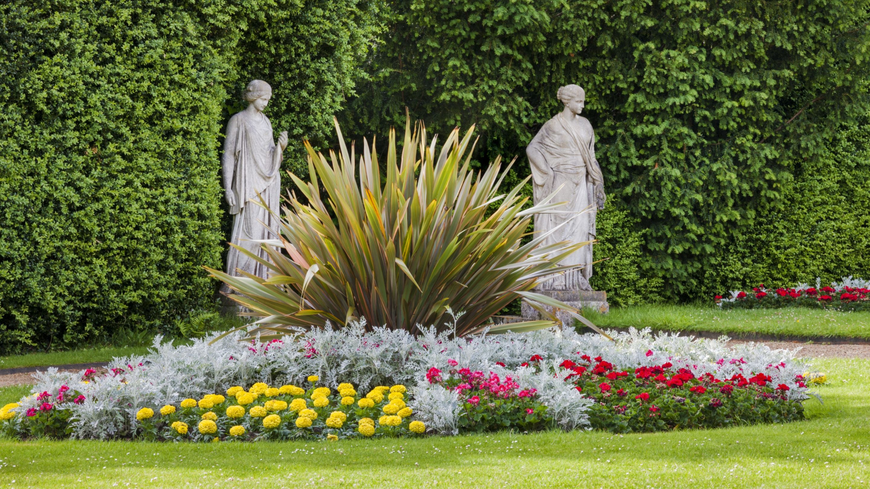 The garden at Hughenden, Buckinghamshire. Hughenden was the home of the Victorian Prime Minister Benjamin Disraeli