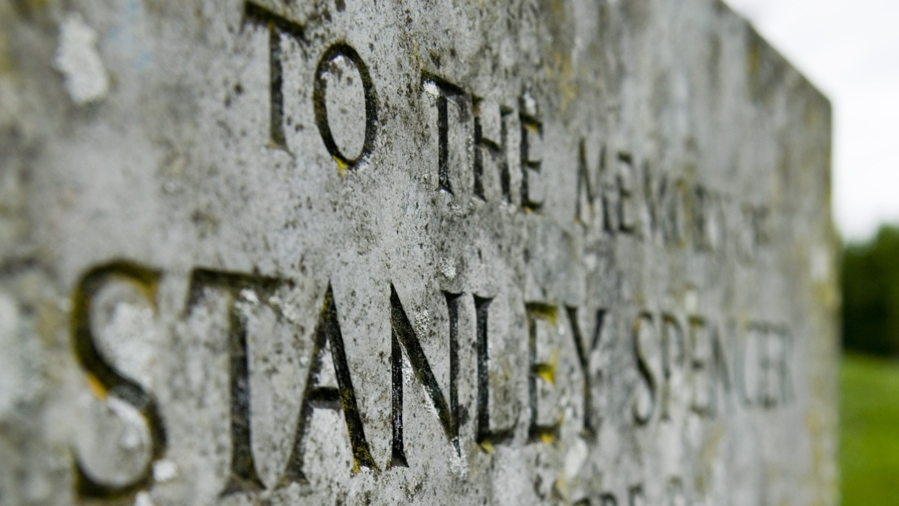 Memorial stone to artist Stanley Spencer (1891–1959) in his birthplace at Cookham, Berkshire