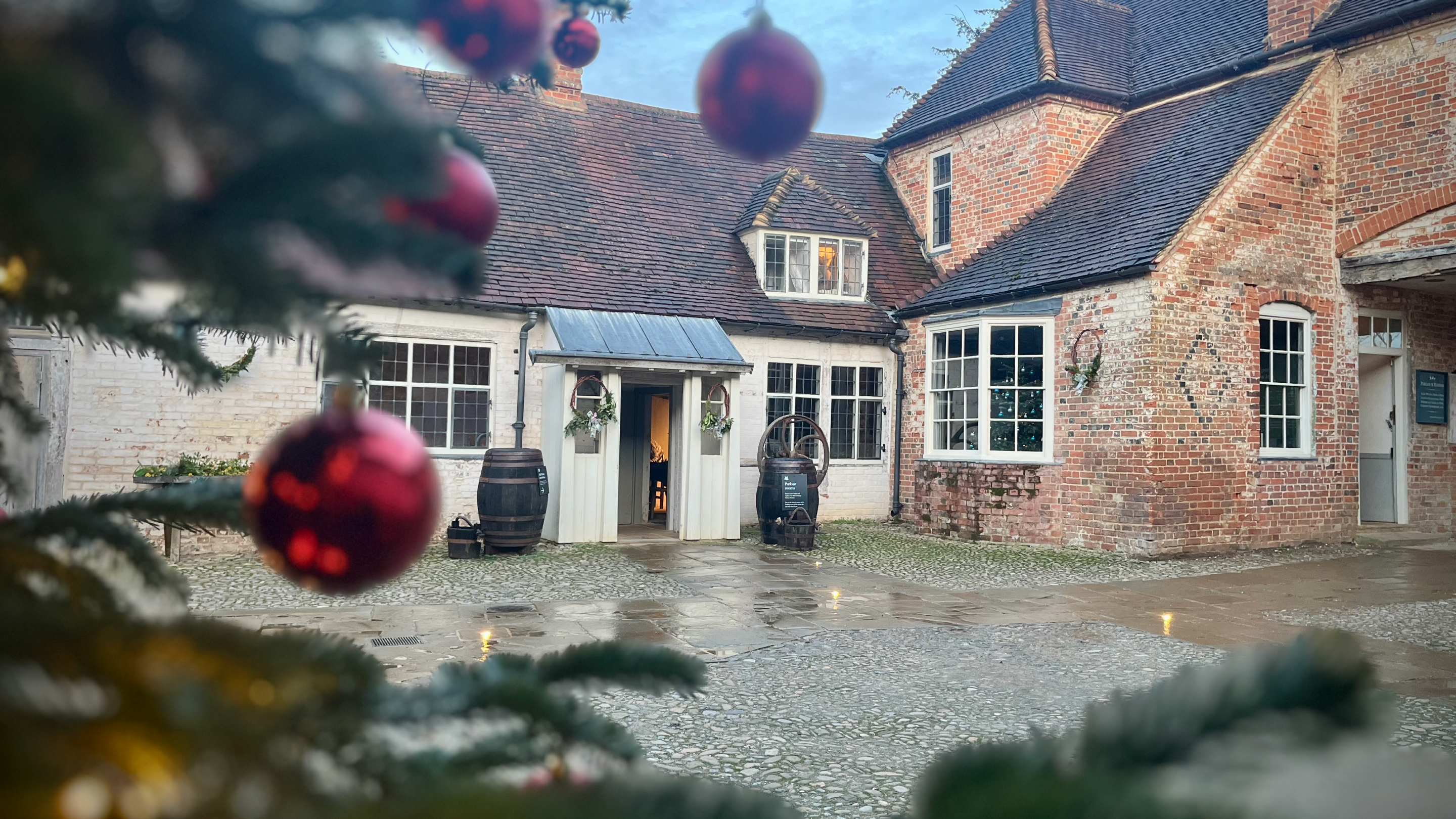New Inn at Stowe Gardens during Christmas