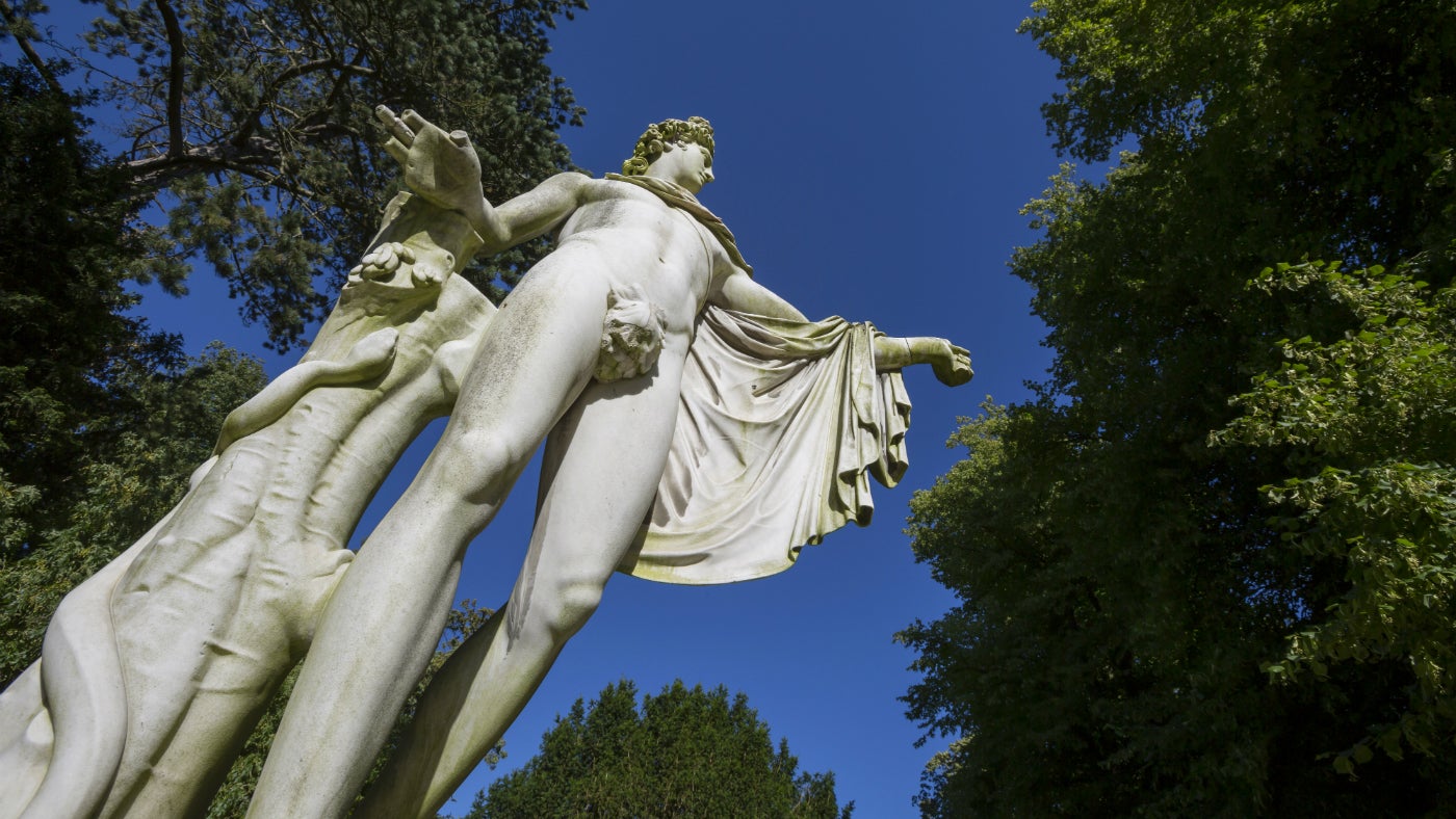 Apollo Belvedere sculpture in the grounds of Waddesdon Manor, a National Trust property in Buckinghamshire