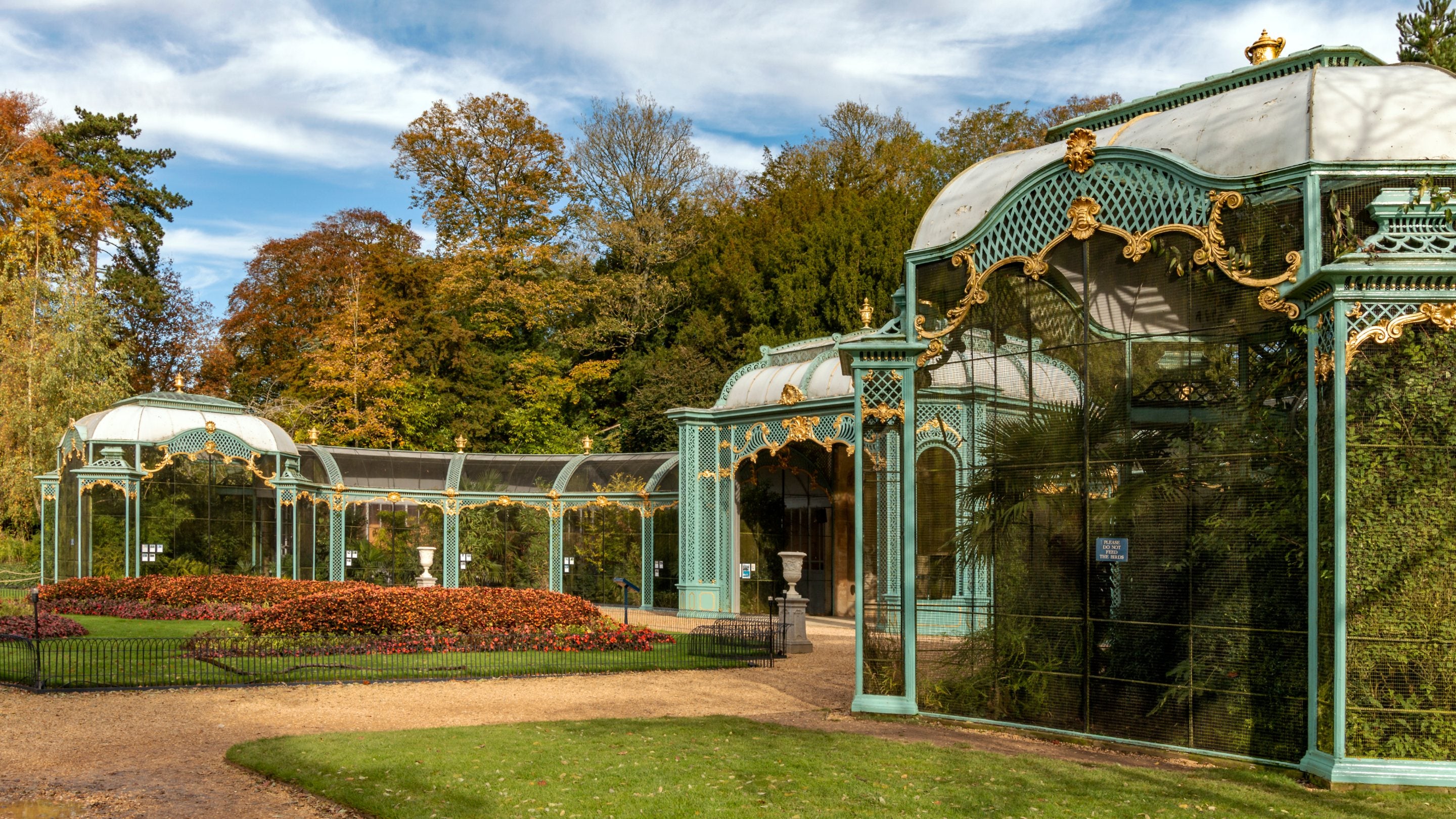 The Aviary in autumn at Waddesdon Manor, Buckinghamshire