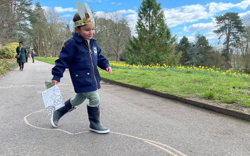 Young boy on Easter Trail