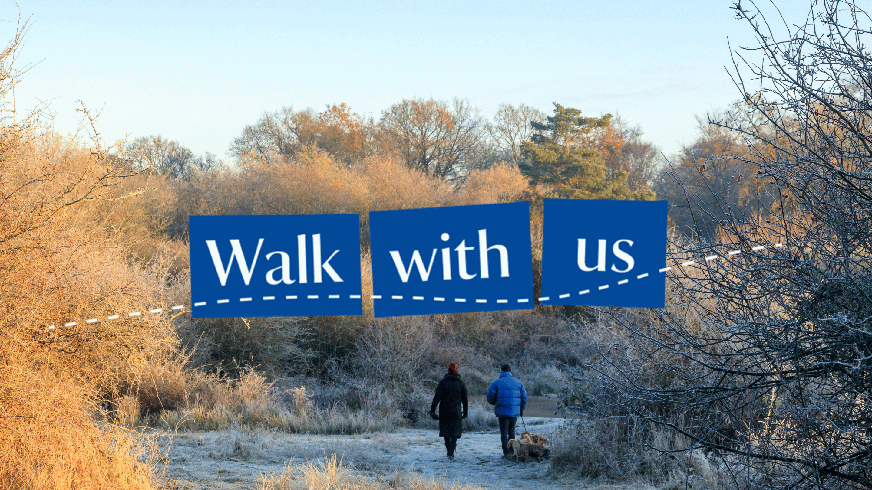 Visitors enjoying a winter countryside walk