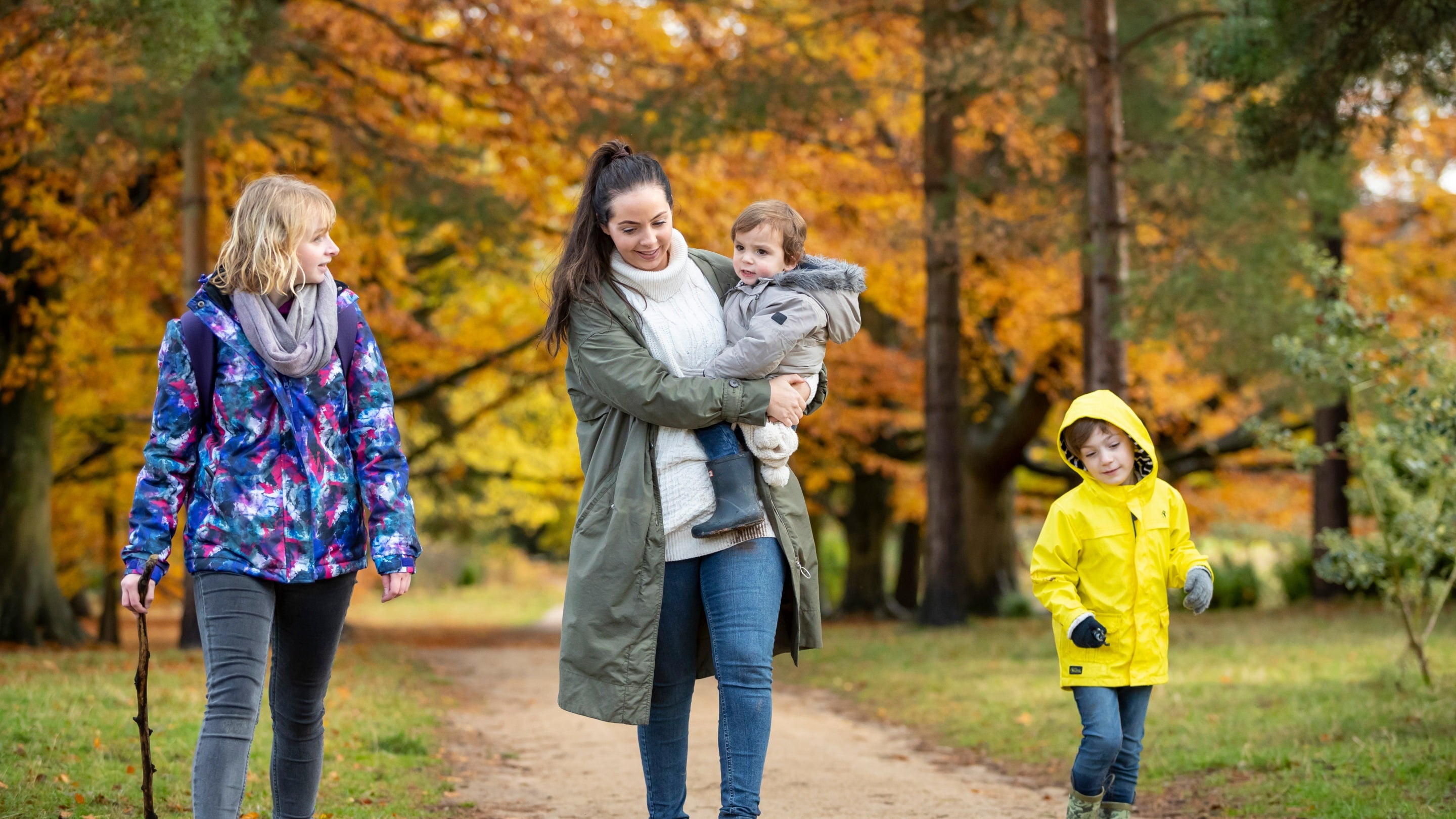 Visitors in the garden at Kedleston Hall, Derbyshire