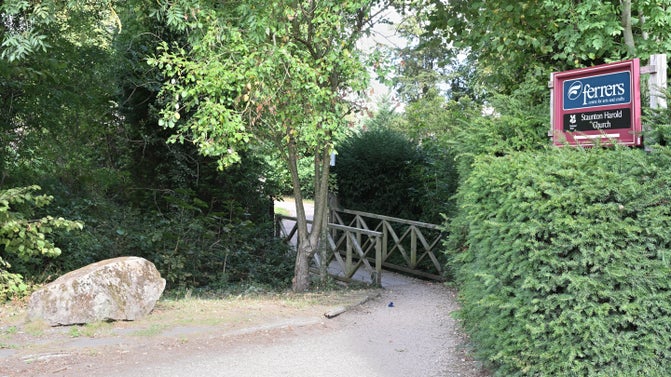 A footpath leading to Staunton Harold Church, Leicestershire